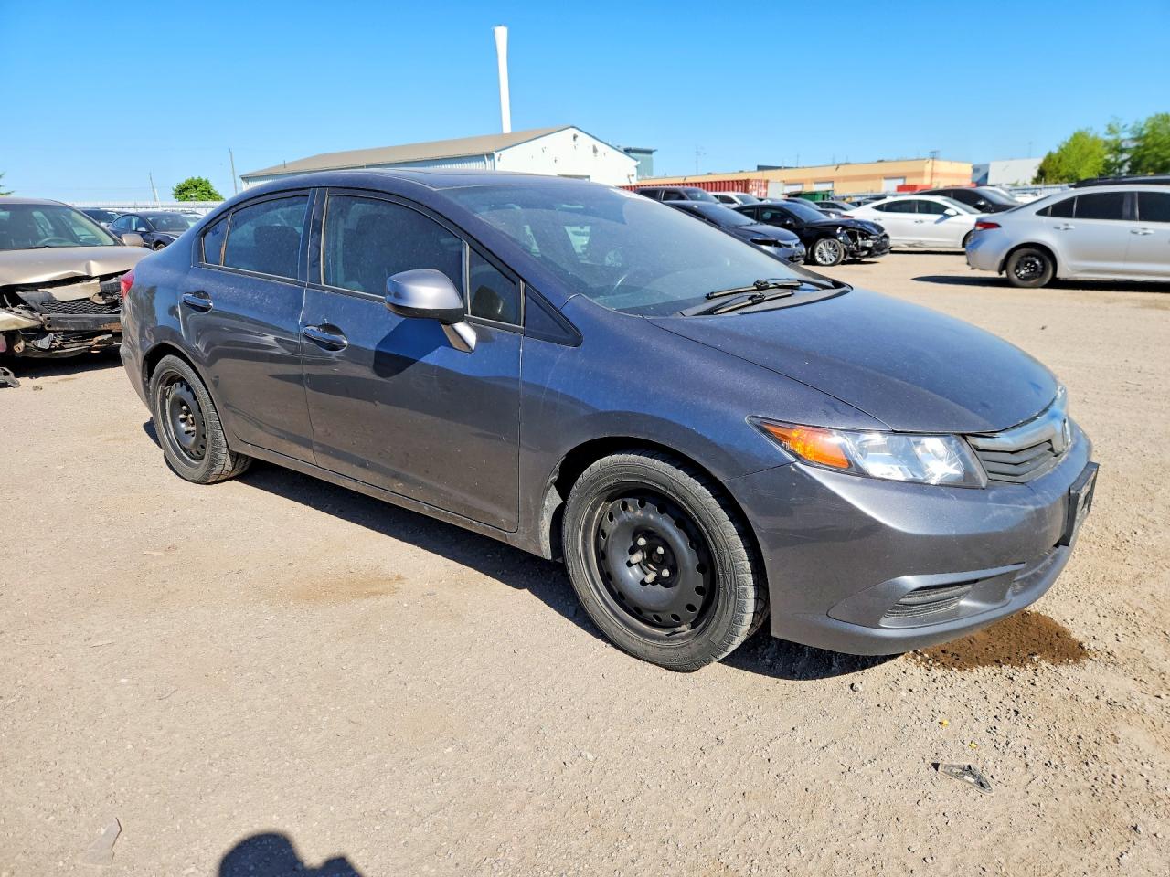 2012 Honda Civic Lx Gray vin: 2HGFB2F54CH010731