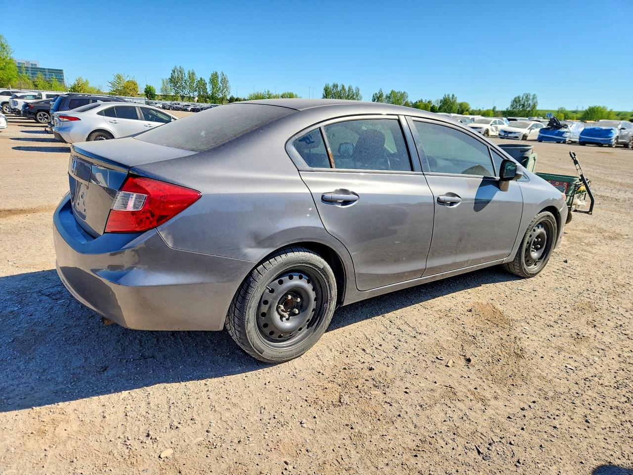 2012 Honda Civic Lx Gray vin: 2HGFB2F54CH010731