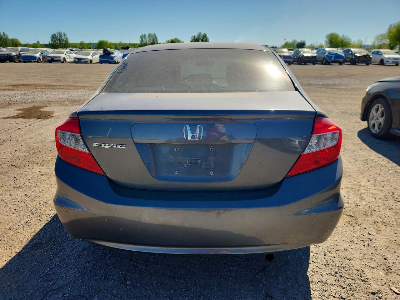 2012 Honda Civic Lx Gray vin: 2HGFB2F54CH010731