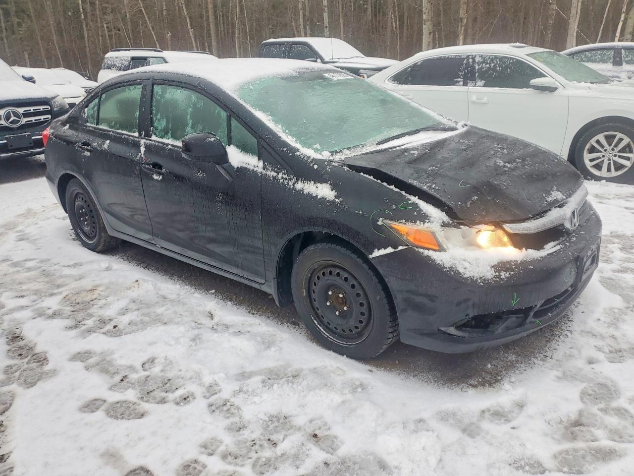 2012 Honda Civic Lx Черный vin: 2HGFB2F54CH026766