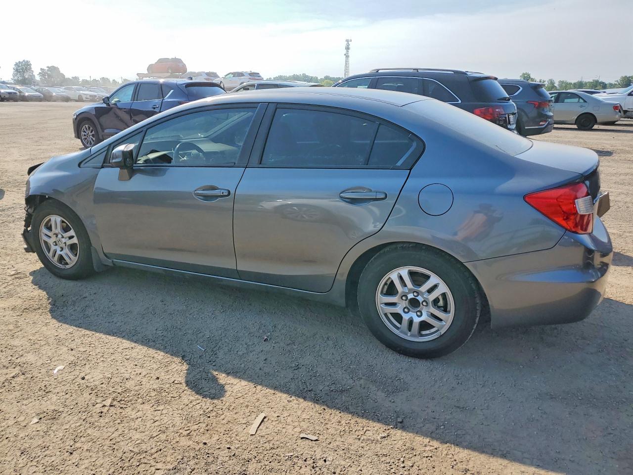 2012 Honda Civic Lx Gray vin: 2HGFB2F54CH030607