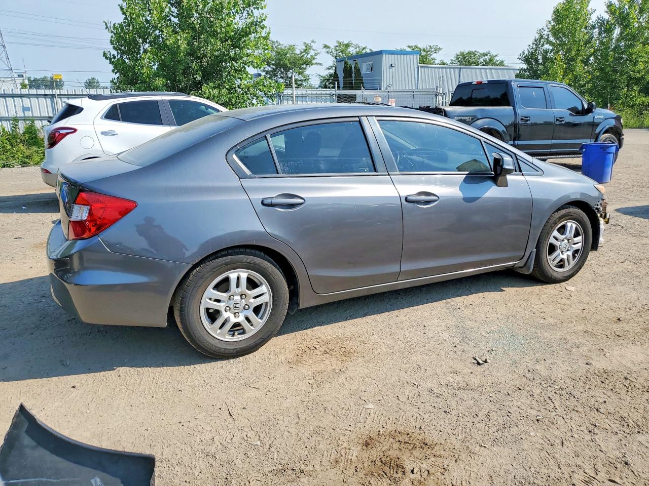 2012 Honda Civic Lx Gray vin: 2HGFB2F54CH030607