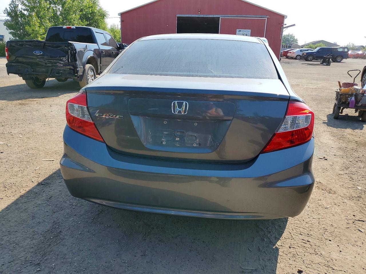 2012 Honda Civic Lx Gray vin: 2HGFB2F54CH030607
