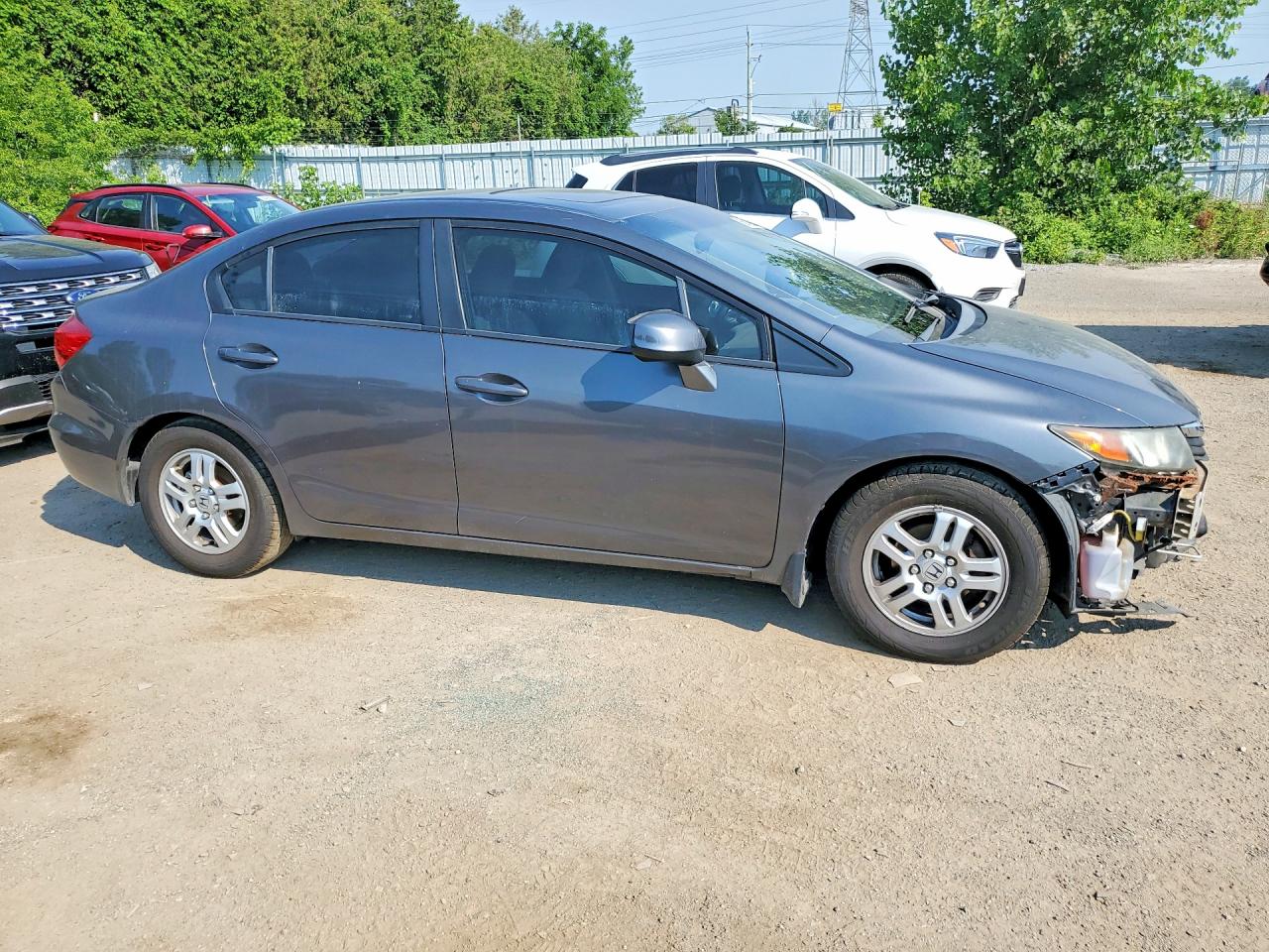 2012 Honda Civic Lx Gray vin: 2HGFB2F54CH030607