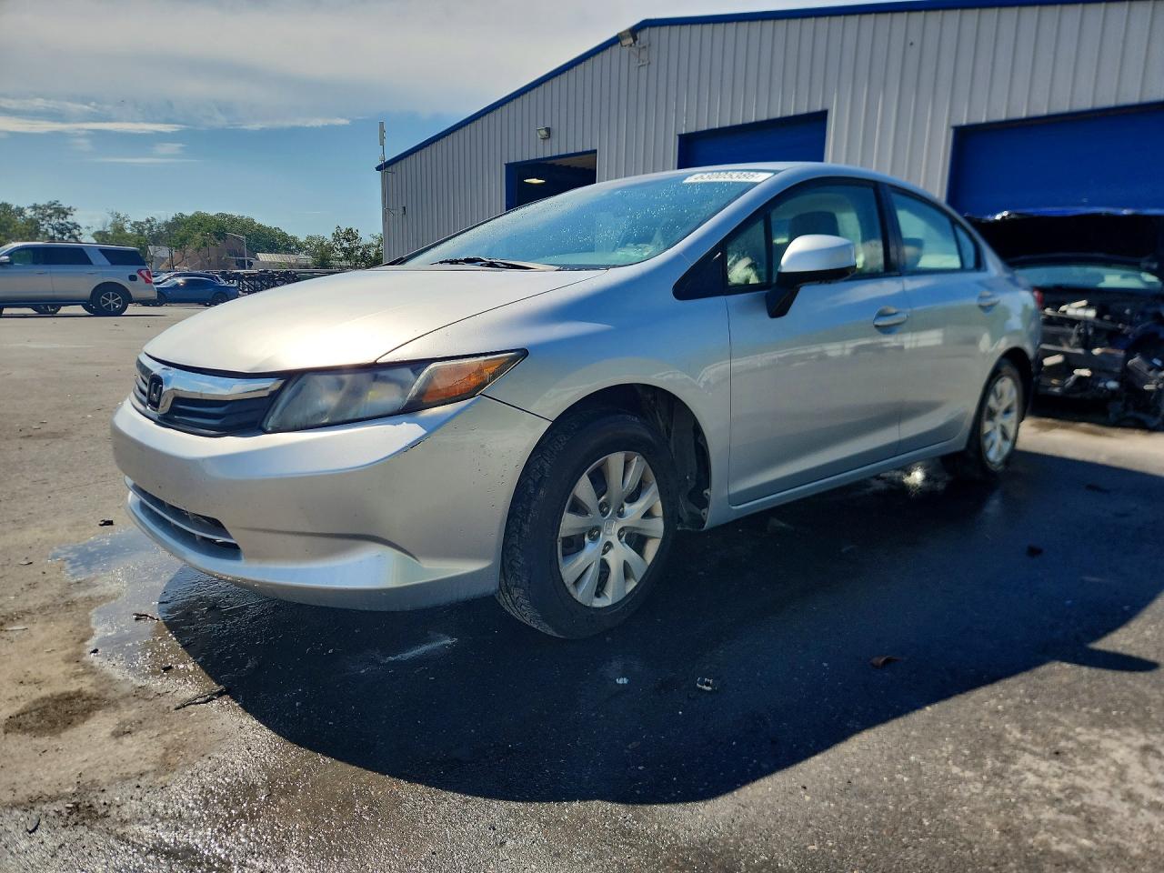 2012 Honda Civic Lx Silver vin: 2HGFB2F54CH303755