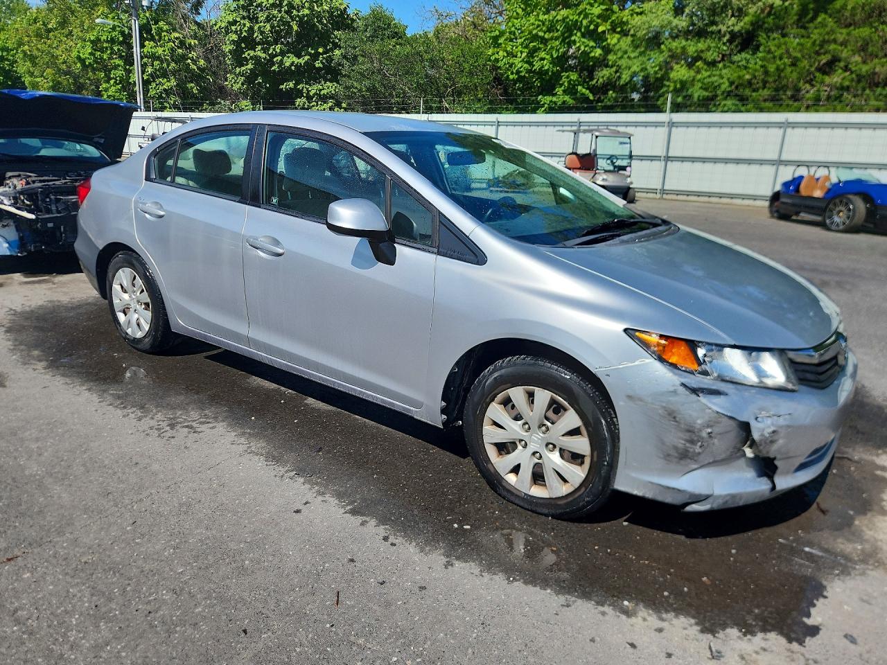 2012 Honda Civic Lx Silver vin: 2HGFB2F54CH303755