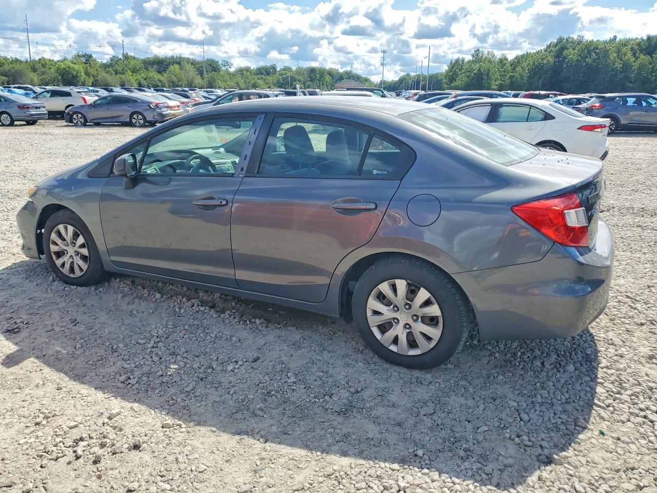2012 Honda Civic Lx Gray vin: 2HGFB2F54CH306400