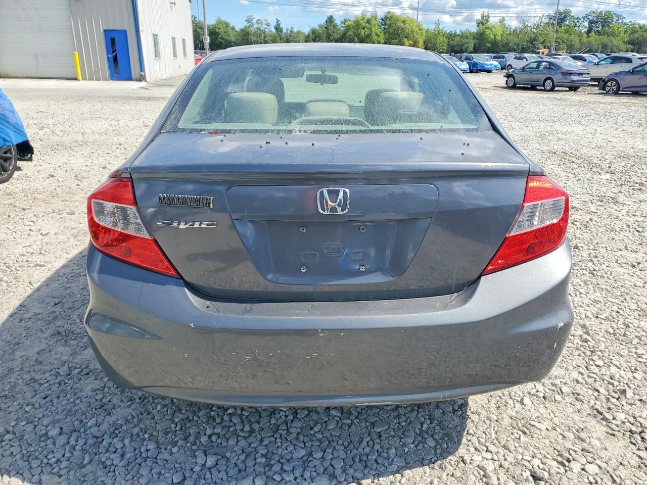 2012 Honda Civic Lx Gray vin: 2HGFB2F54CH306400