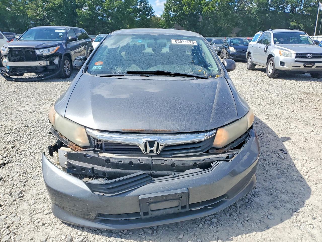 2012 Honda Civic Lx Gray vin: 2HGFB2F54CH306400