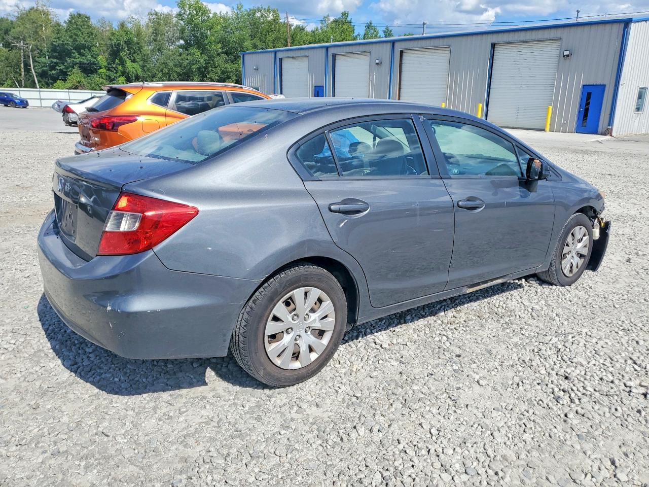 2012 Honda Civic Lx Gray vin: 2HGFB2F54CH306400