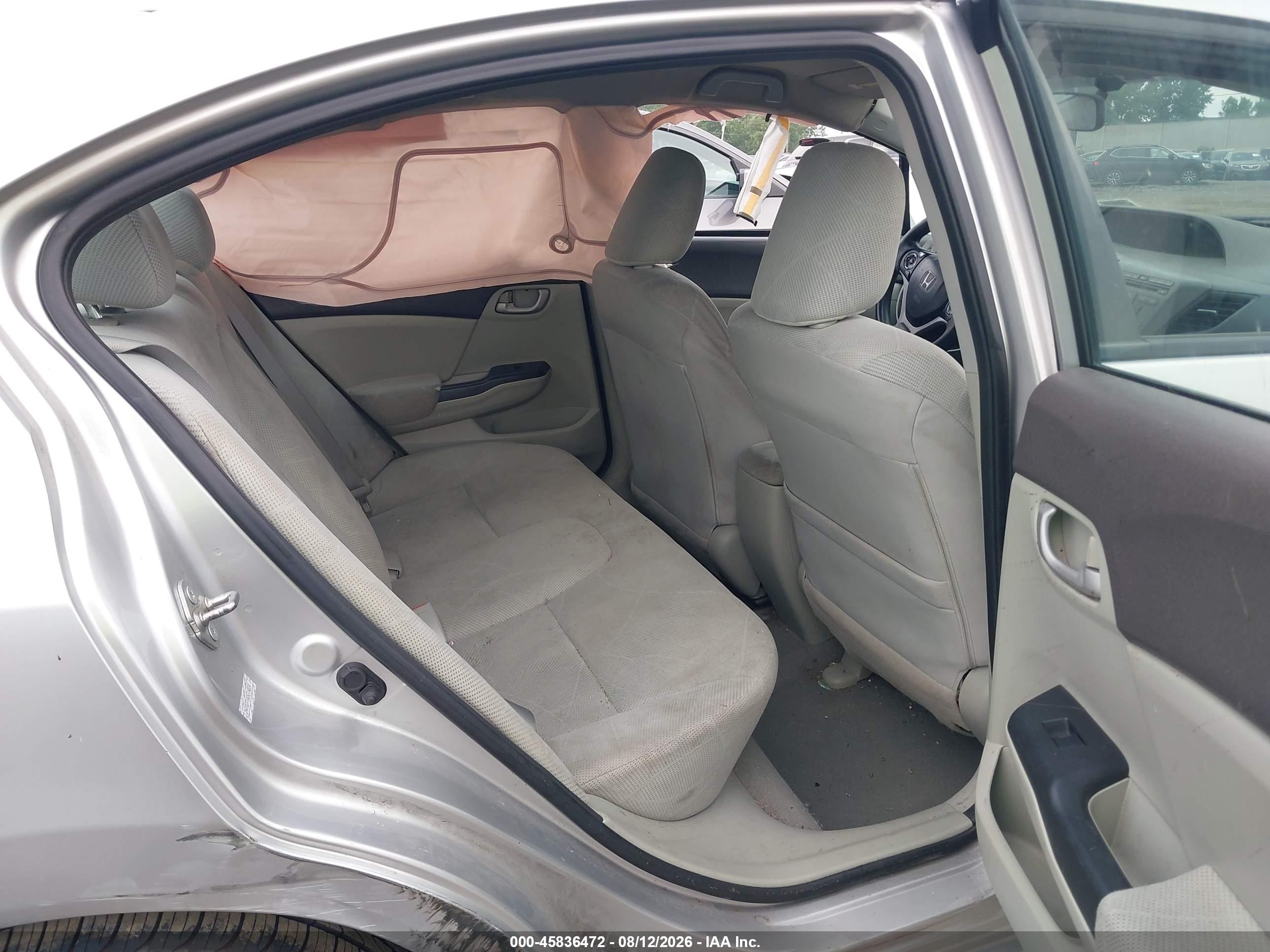 2012 Honda Civic Lx Silver vin: 2HGFB2F54CH314819