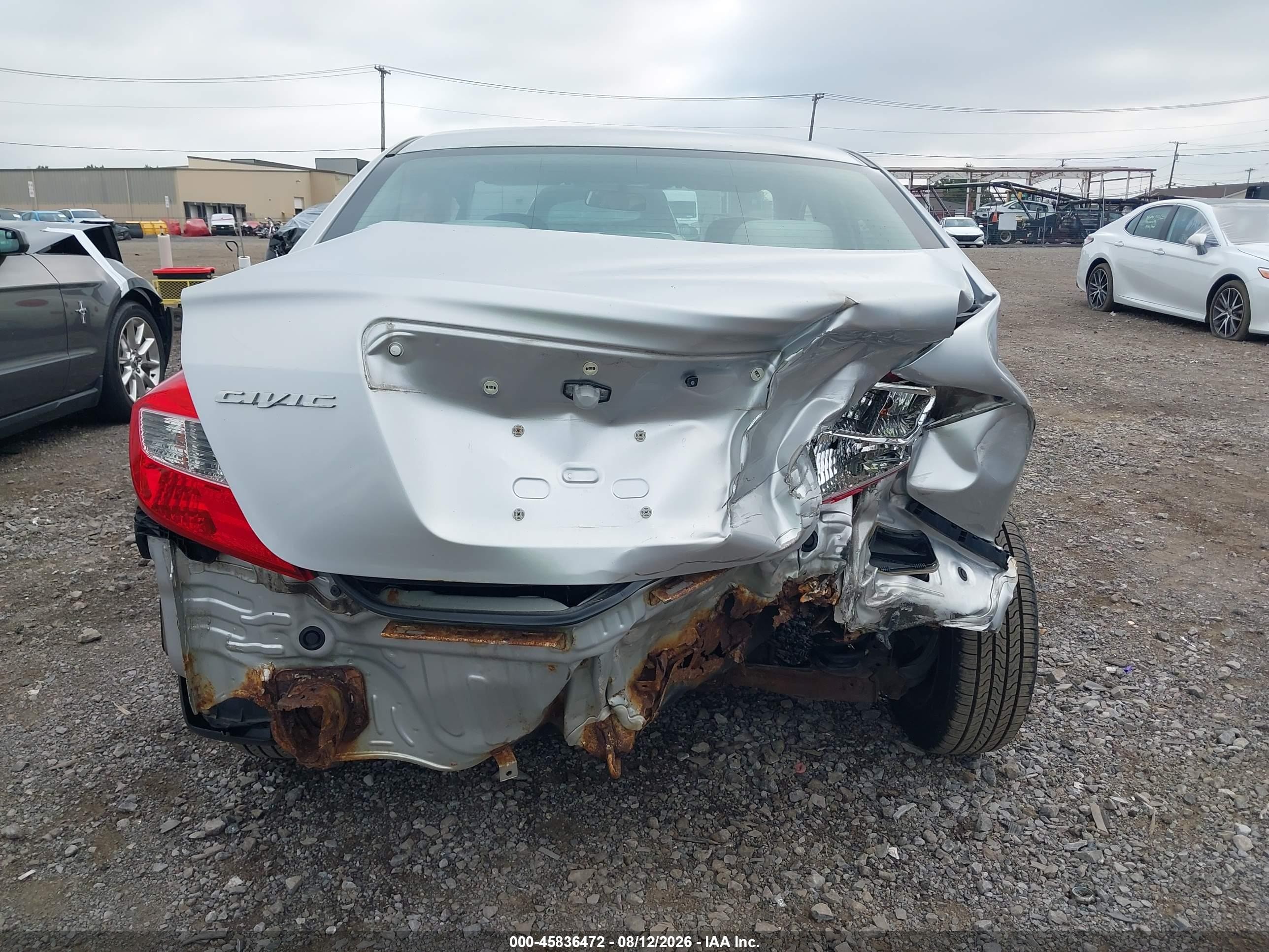 2012 Honda Civic Lx Silver vin: 2HGFB2F54CH314819