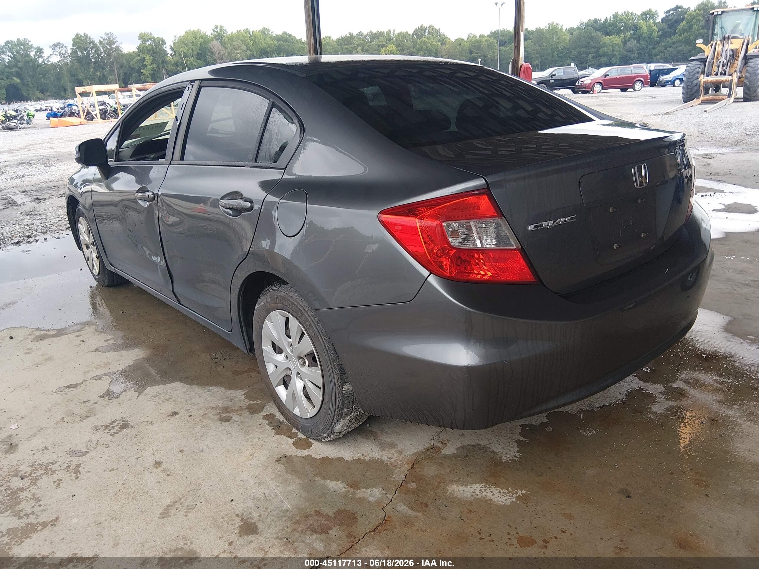 2012 Honda Civic Lx Blue vin: 2HGFB2F54CH318577