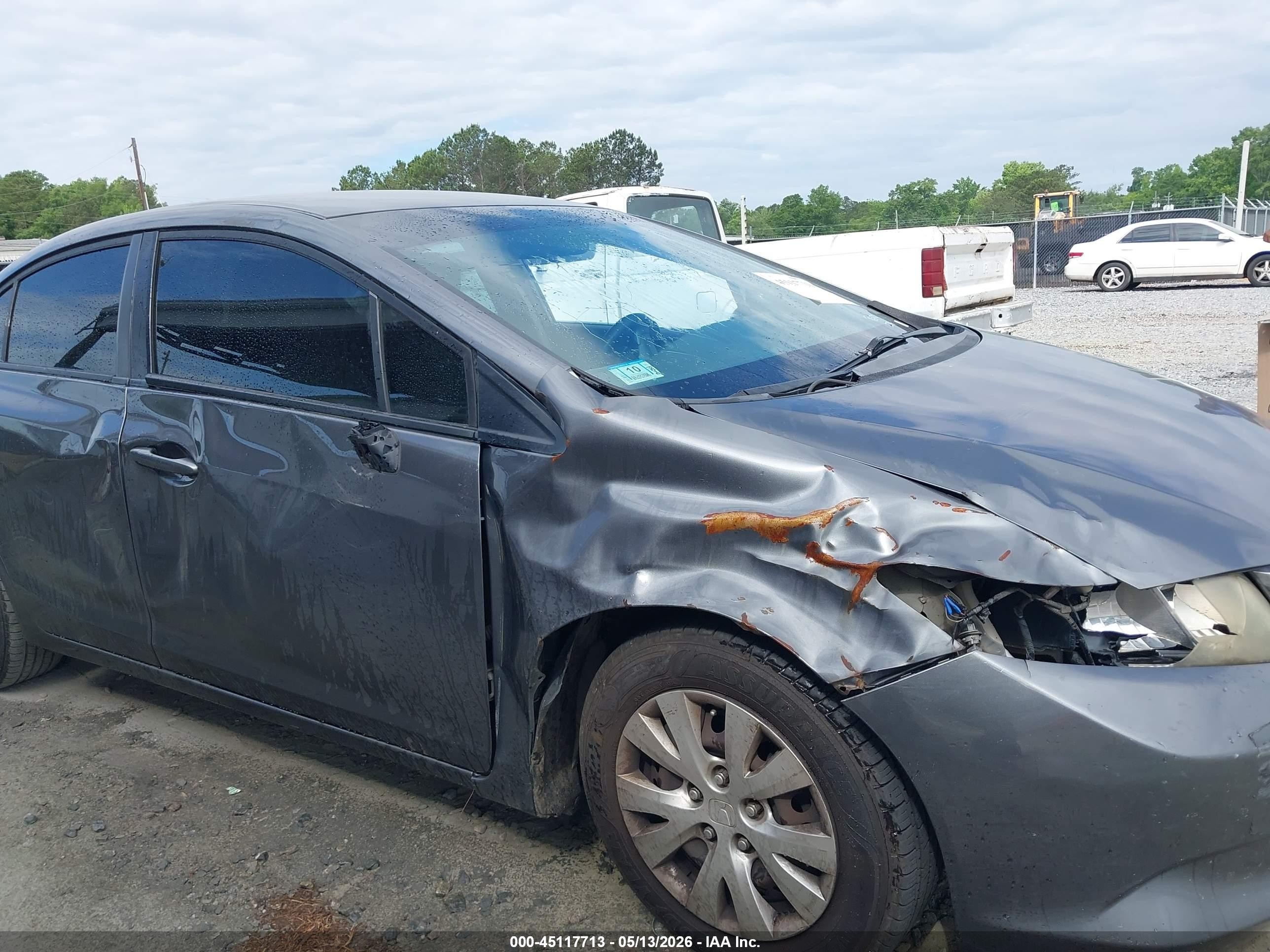 2012 Honda Civic Lx Blue vin: 2HGFB2F54CH318577