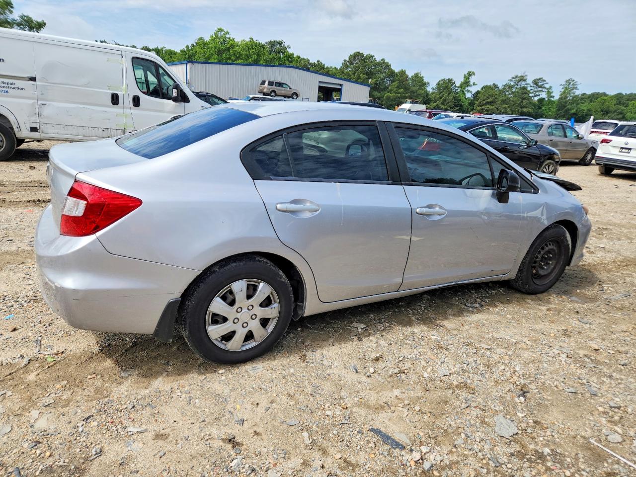 2012 Honda Civic Lx Silver vin: 2HGFB2F54CH320202