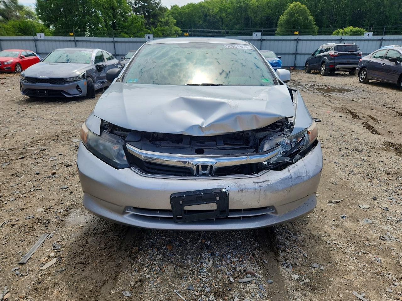 2012 Honda Civic Lx Silver vin: 2HGFB2F54CH320202