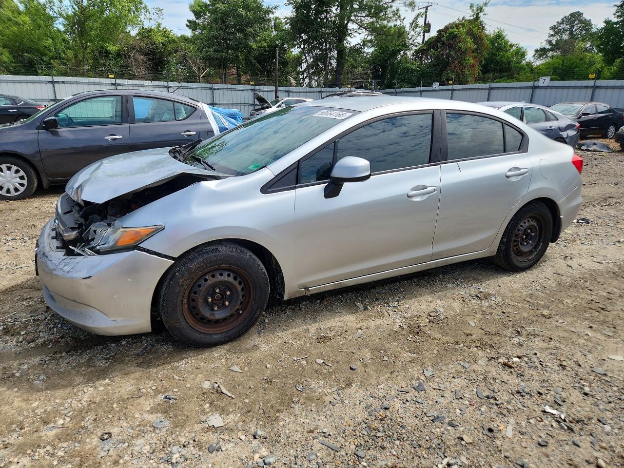 2012 Honda Civic Lx Silver vin: 2HGFB2F54CH320202