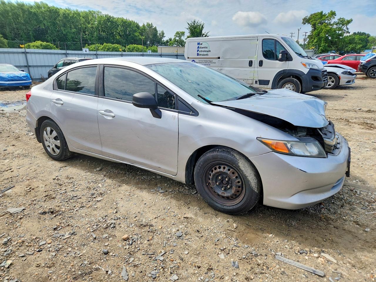 2012 Honda Civic Lx Silver vin: 2HGFB2F54CH320202