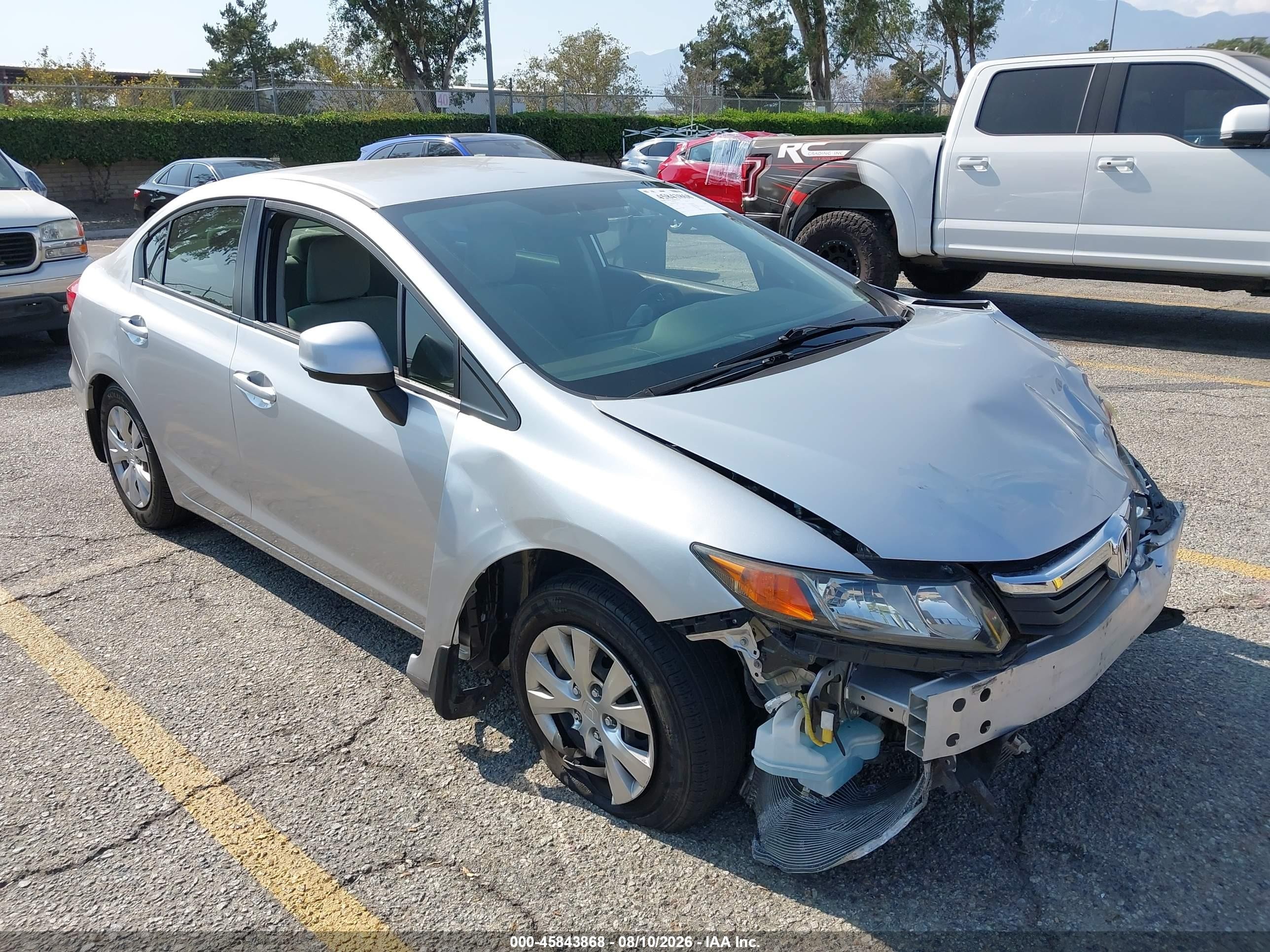 2012 Honda Civic Lx Silver vin: 2HGFB2F54CH320877