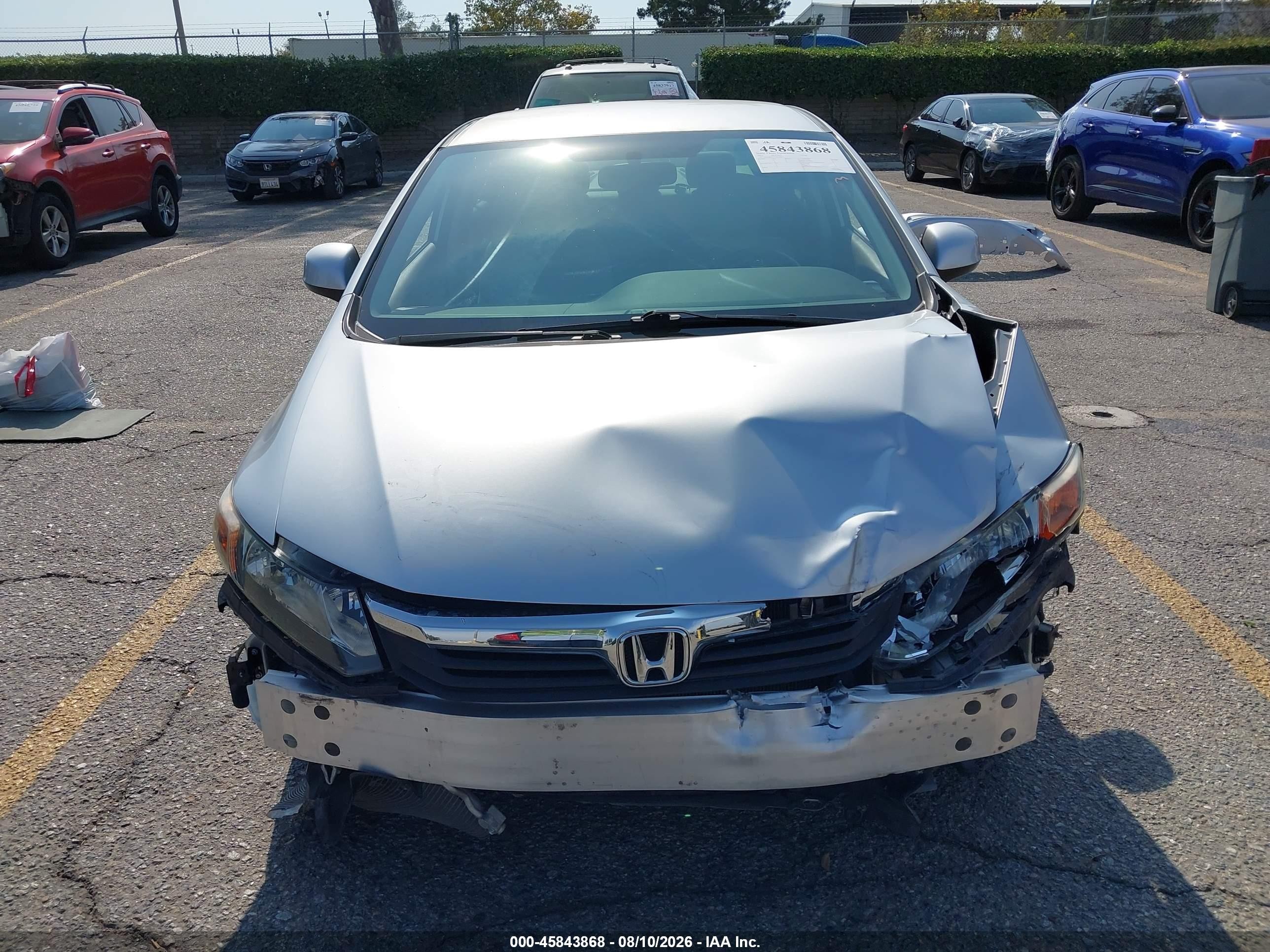 2012 Honda Civic Lx Silver vin: 2HGFB2F54CH320877