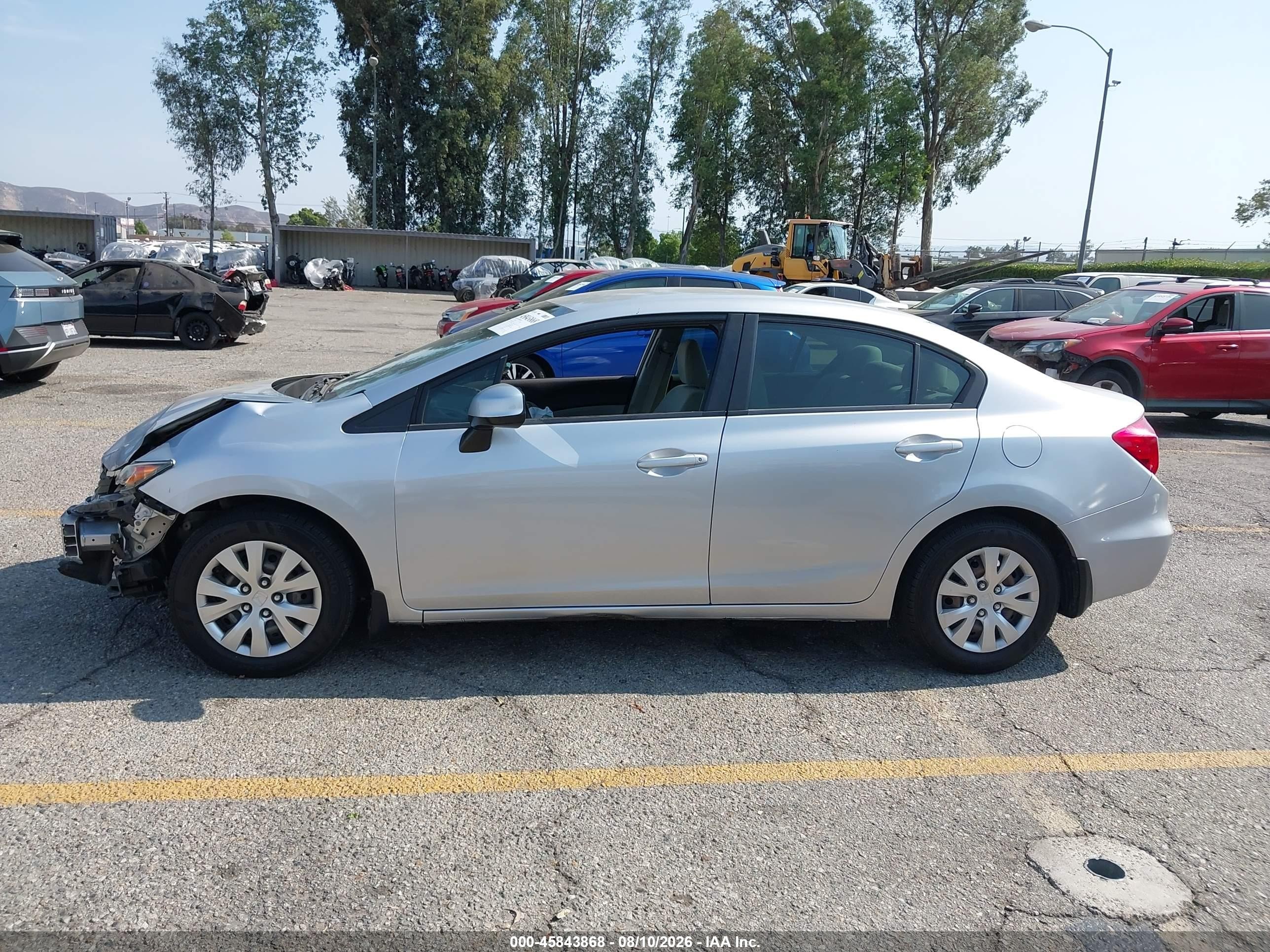 2012 Honda Civic Lx Silver vin: 2HGFB2F54CH320877