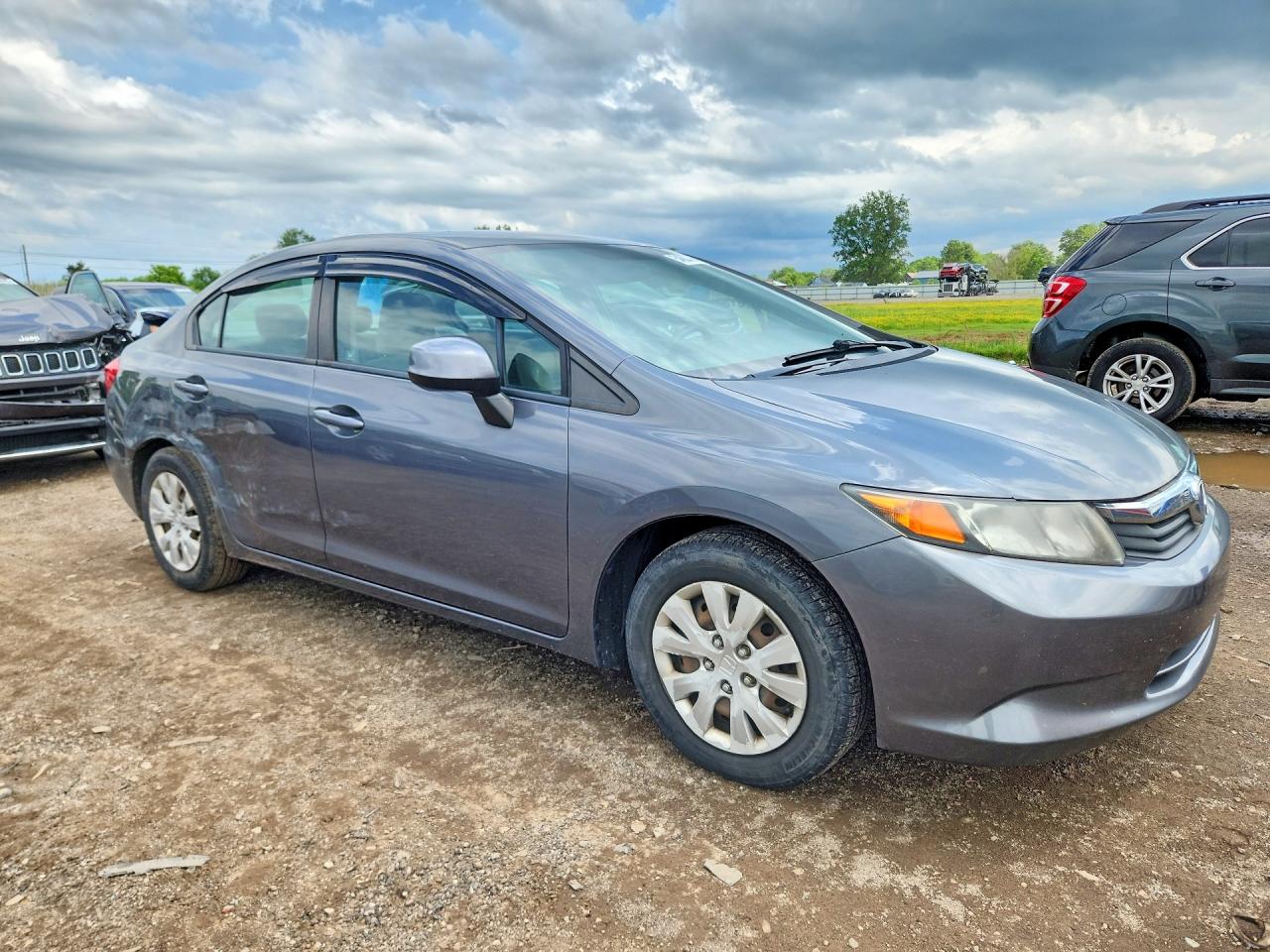 2012 Honda Civic Lx Серый vin: 2HGFB2F54CH320930