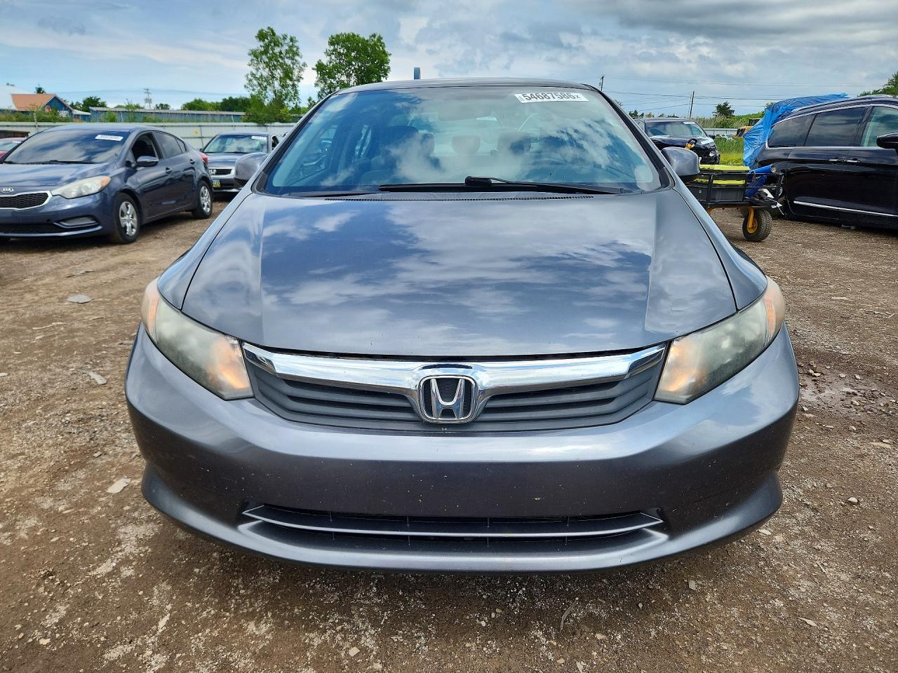 2012 Honda Civic Lx Серый vin: 2HGFB2F54CH320930