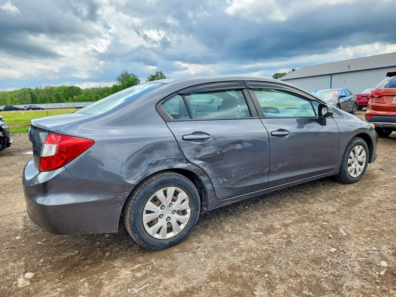 2012 Honda Civic Lx Серый vin: 2HGFB2F54CH320930