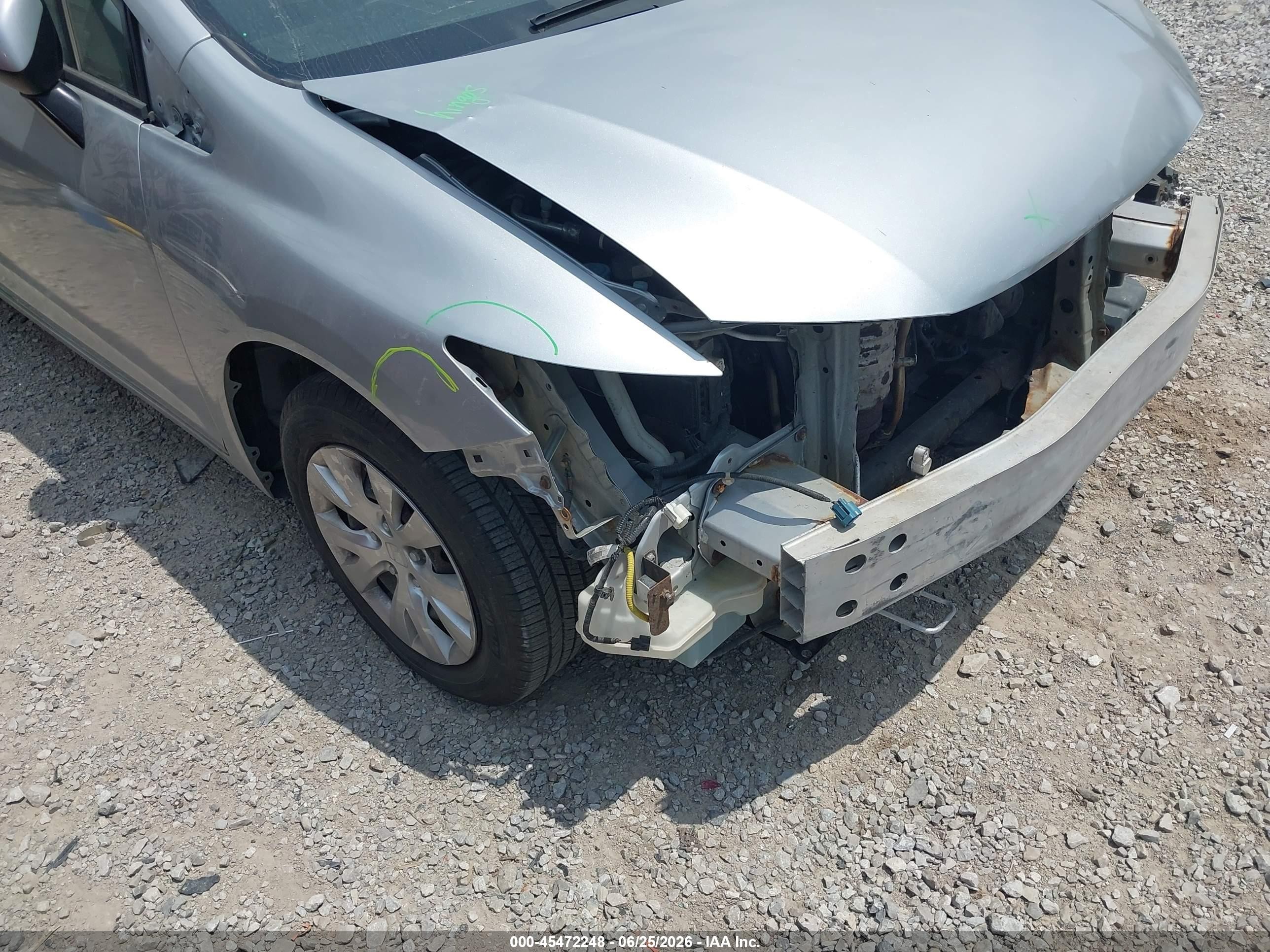 2012 Honda Civic Lx Серебряный vin: 2HGFB2F54CH321060
