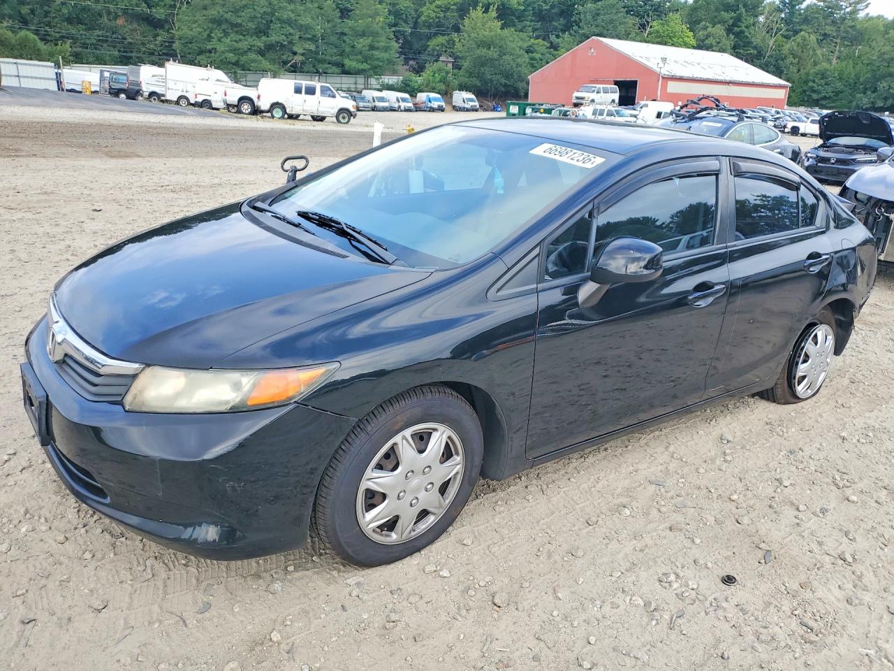2012 Honda Civic Lx Черный vin: 2HGFB2F54CH327151