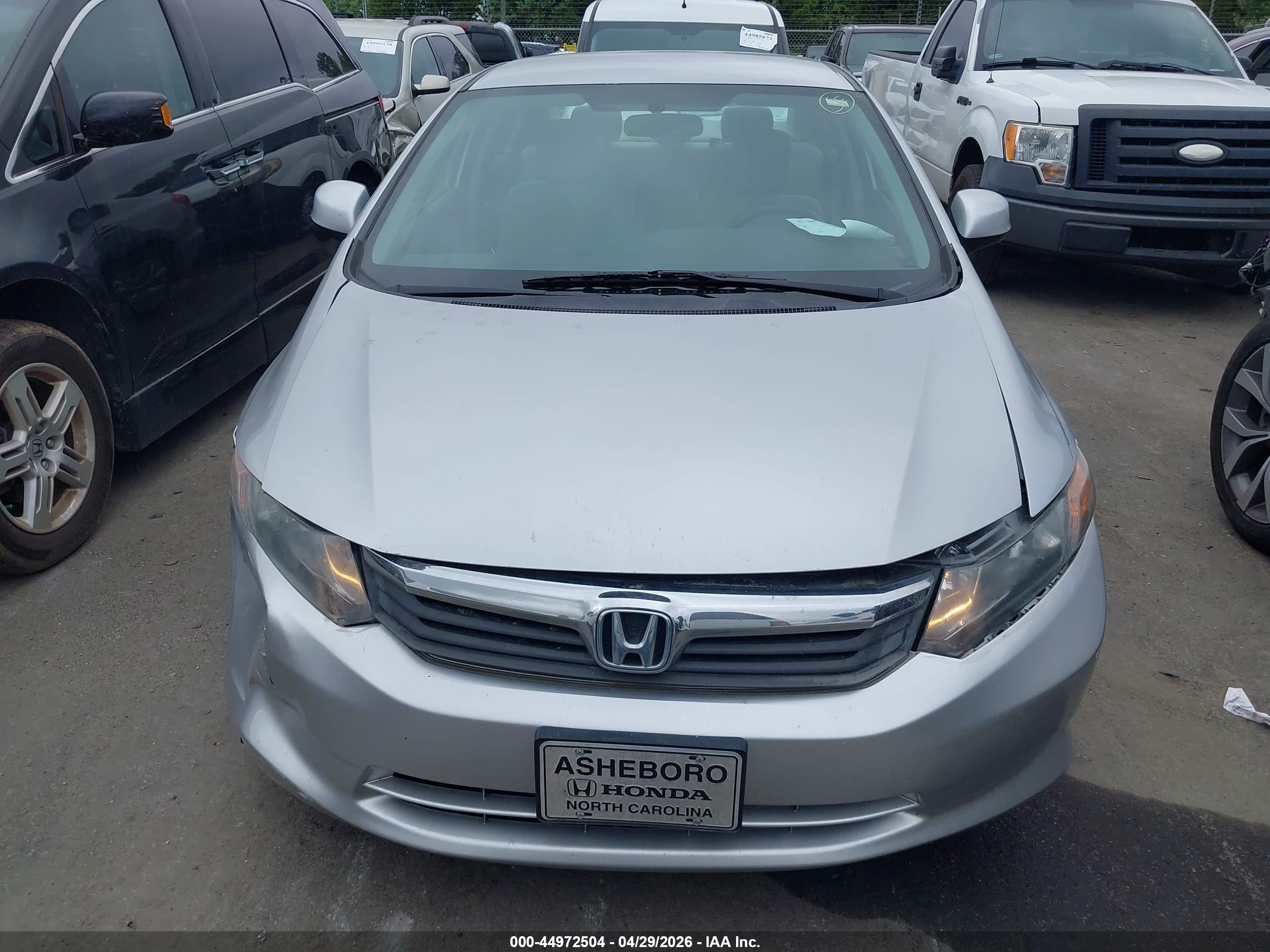 2012 Honda Civic Lx Серебряный vin: 2HGFB2F54CH333709