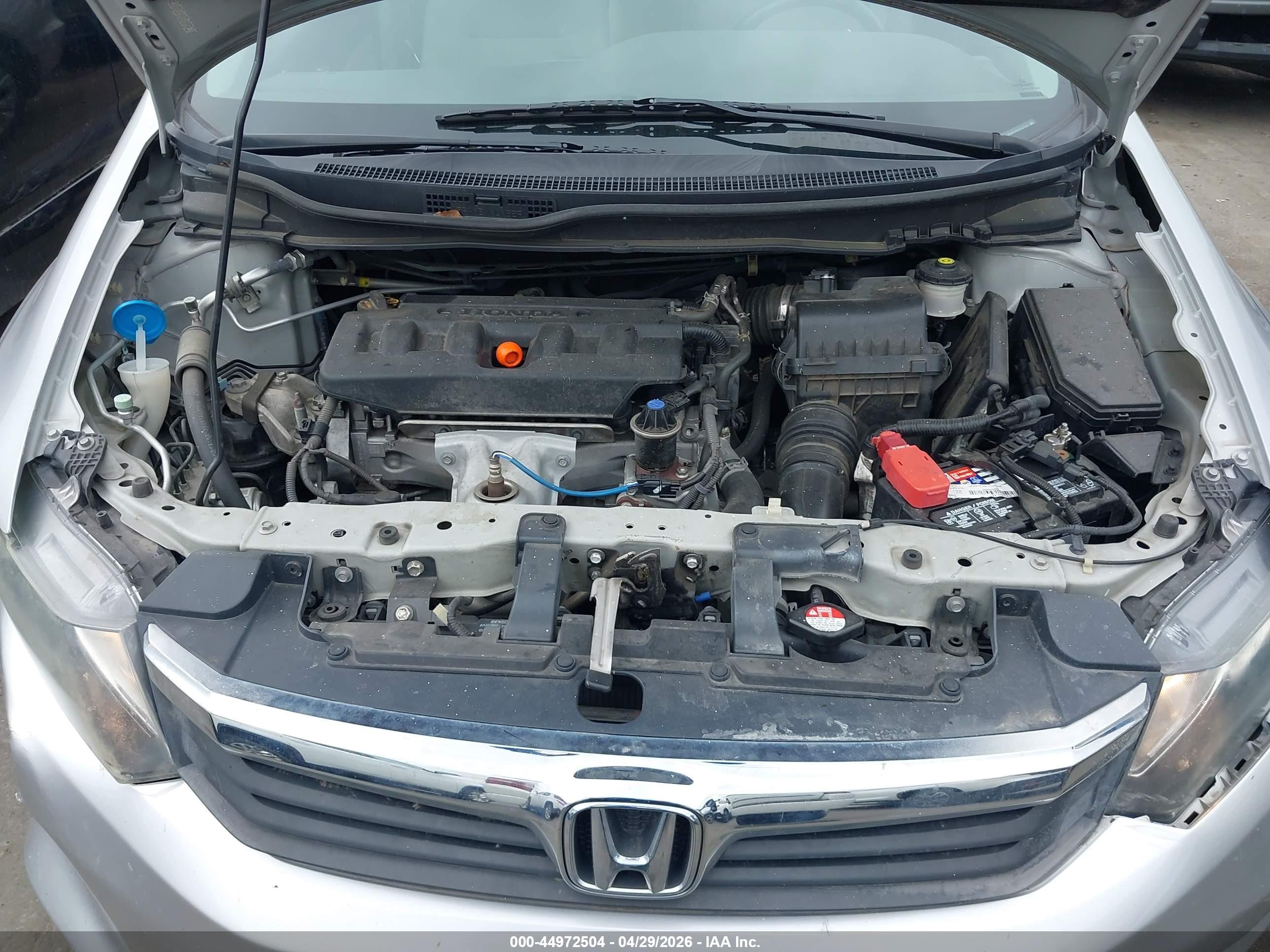 2012 Honda Civic Lx Серебряный vin: 2HGFB2F54CH333709