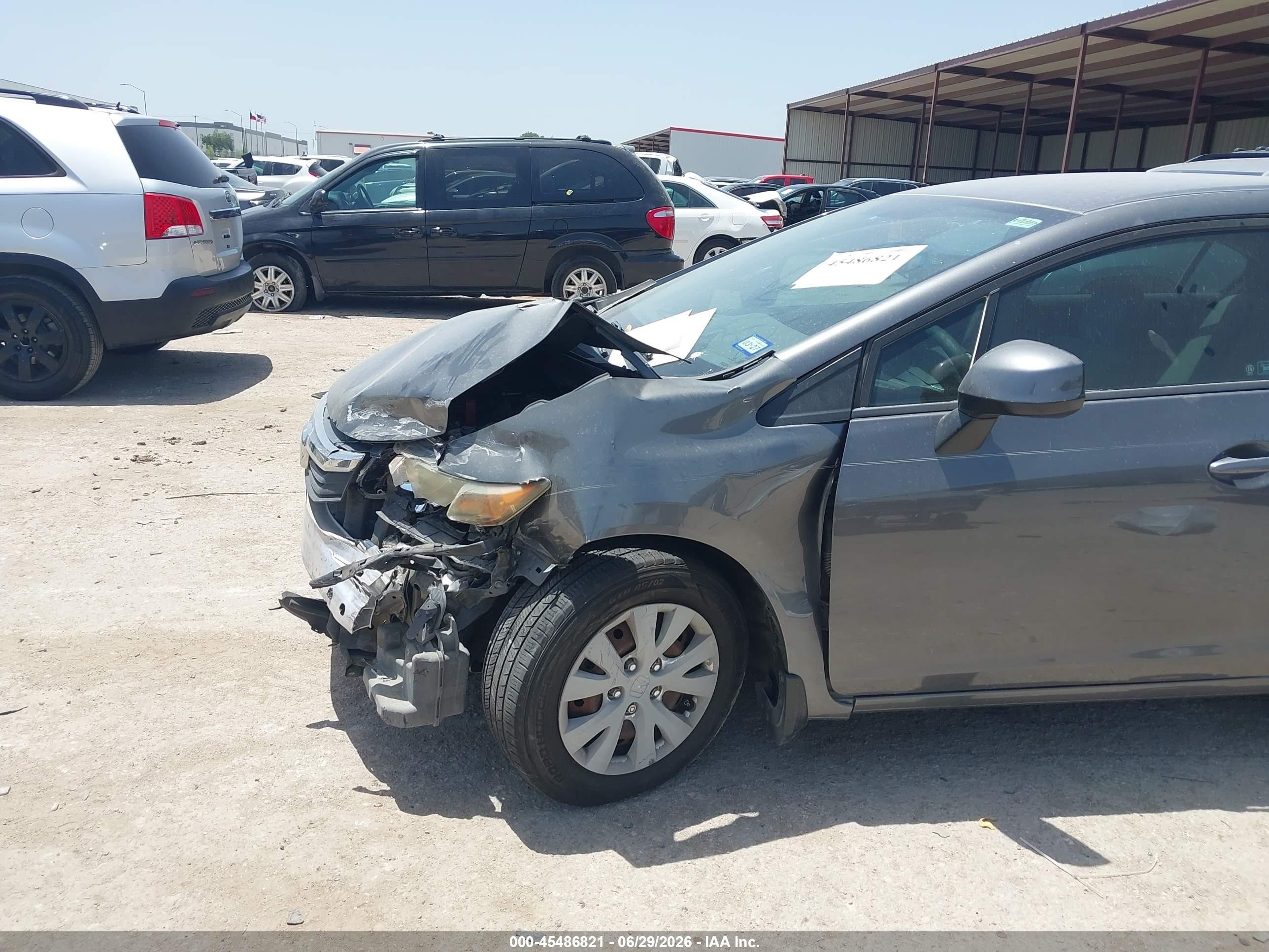 2012 Honda Civic Lx Gray vin: 2HGFB2F54CH334729