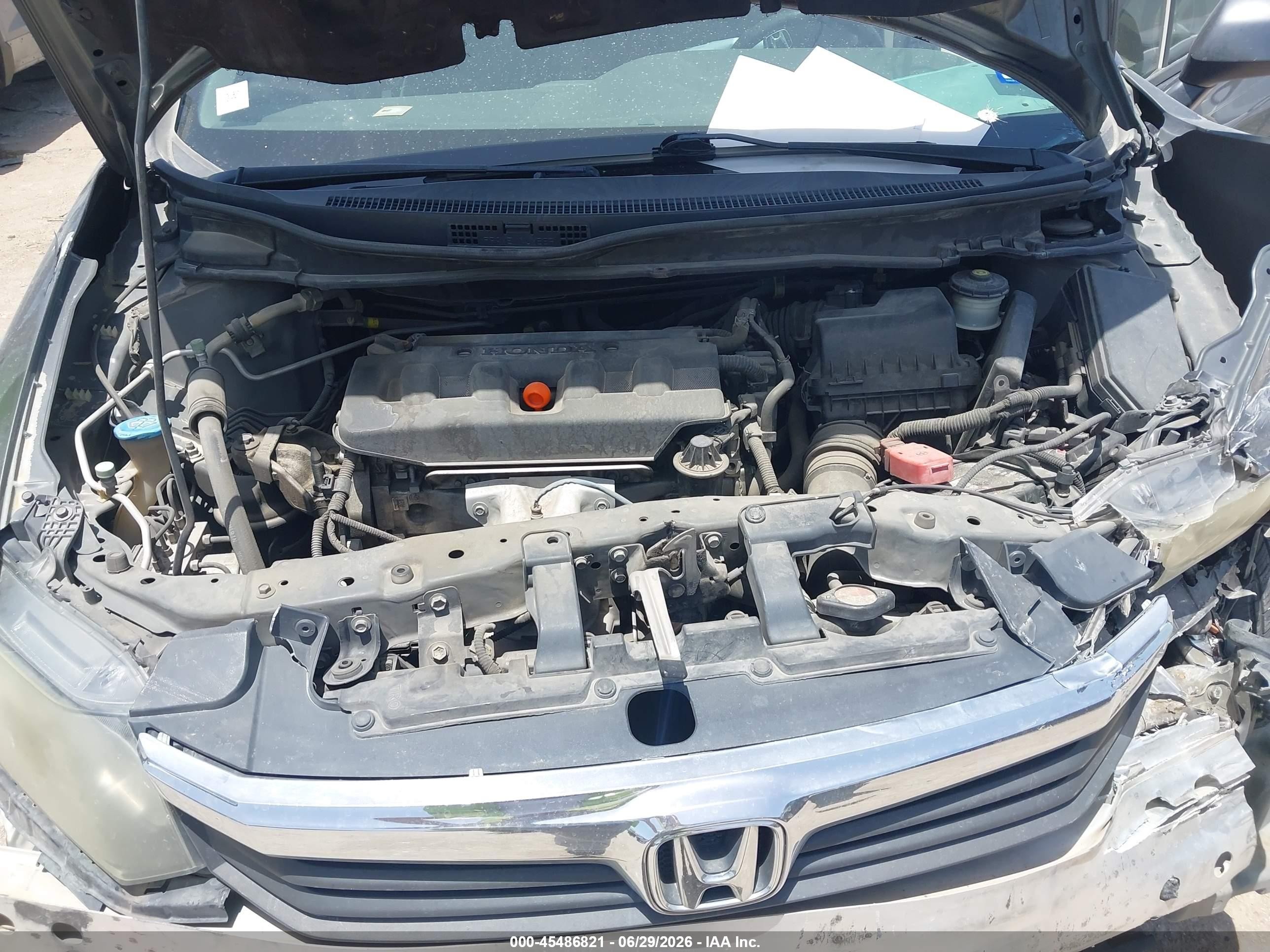 2012 Honda Civic Lx Gray vin: 2HGFB2F54CH334729