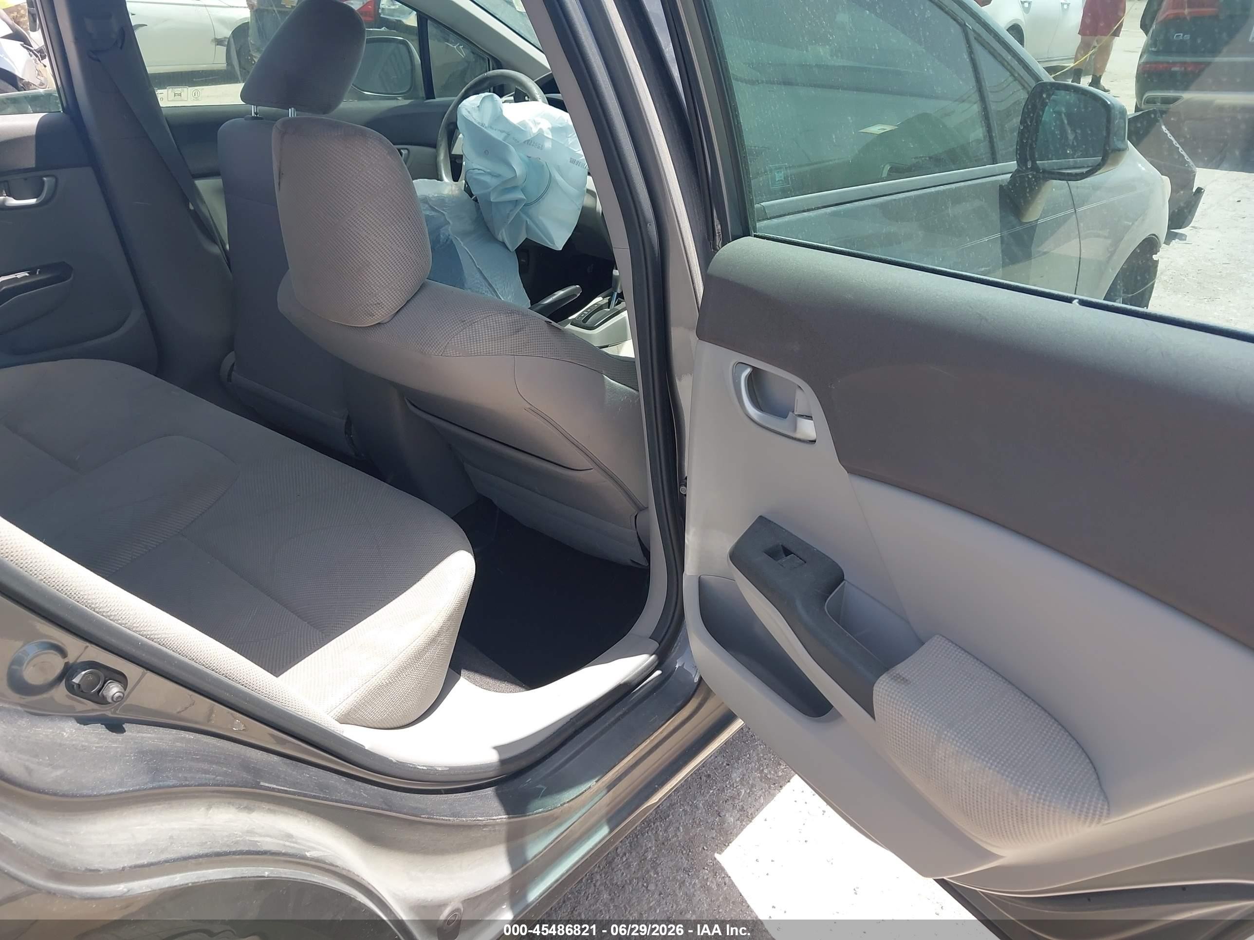 2012 Honda Civic Lx Gray vin: 2HGFB2F54CH334729