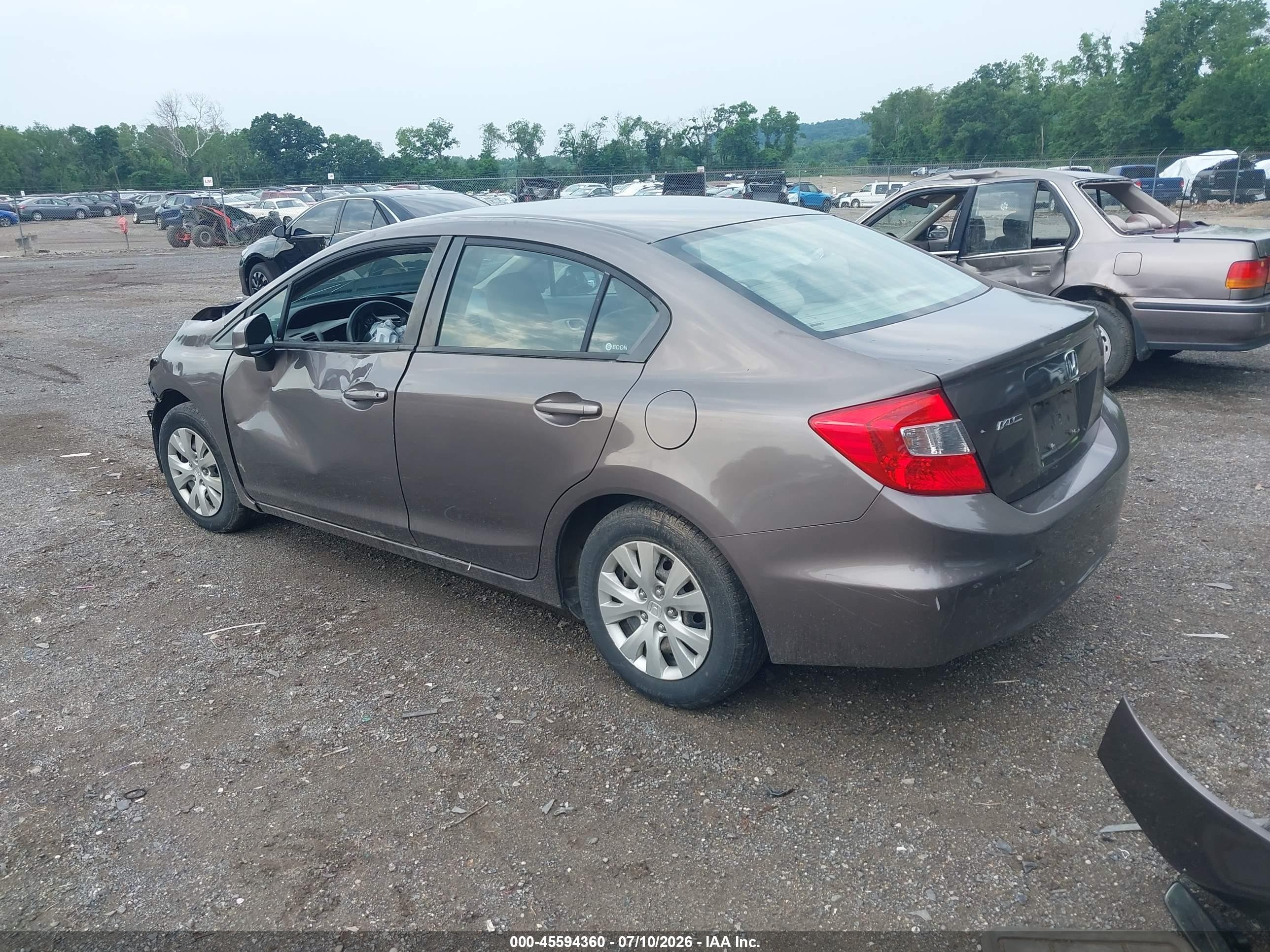 2012 Honda Civic Lx Бордовый vin: 2HGFB2F54CH500716