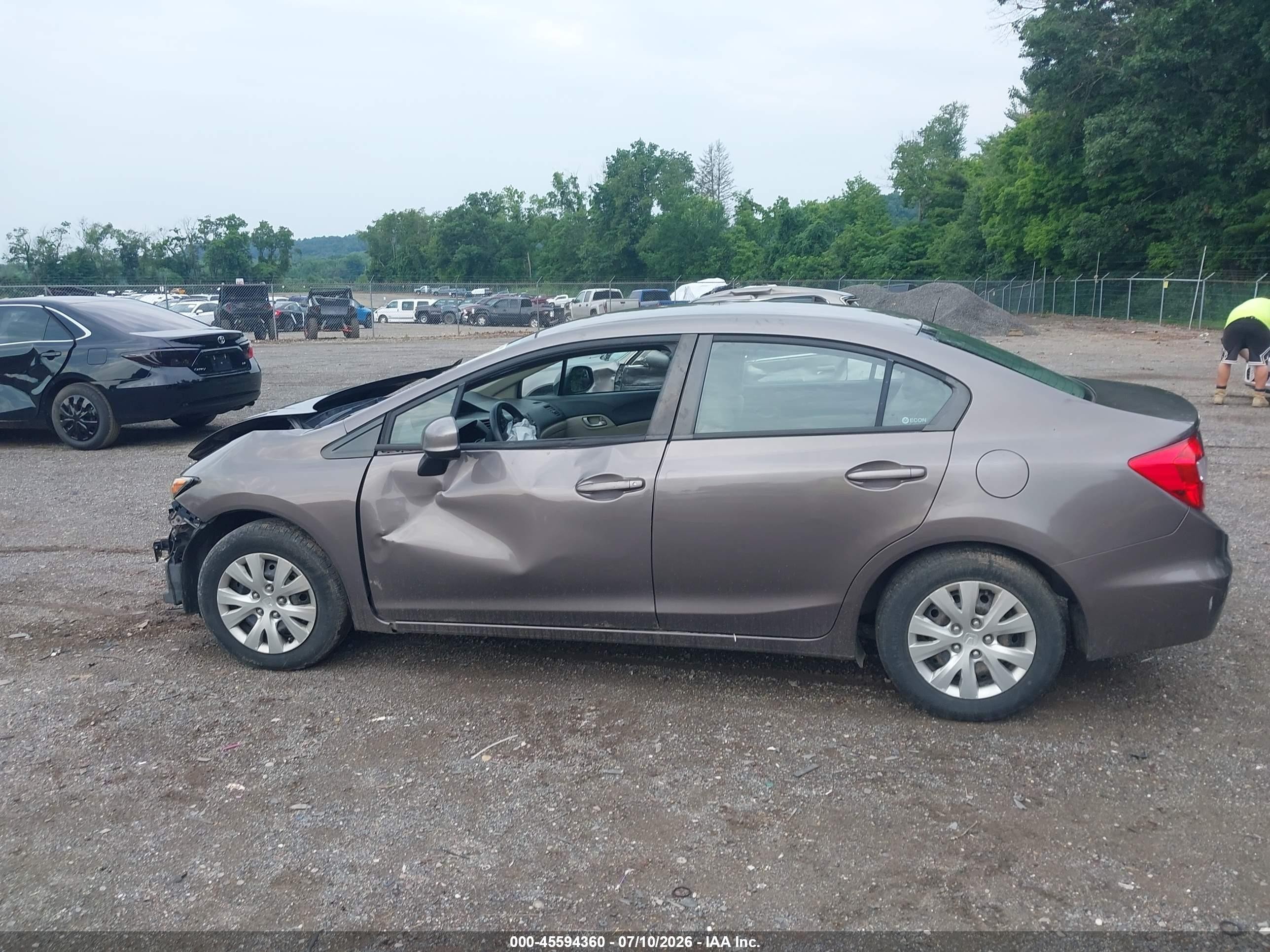 2012 Honda Civic Lx Бордовый vin: 2HGFB2F54CH500716