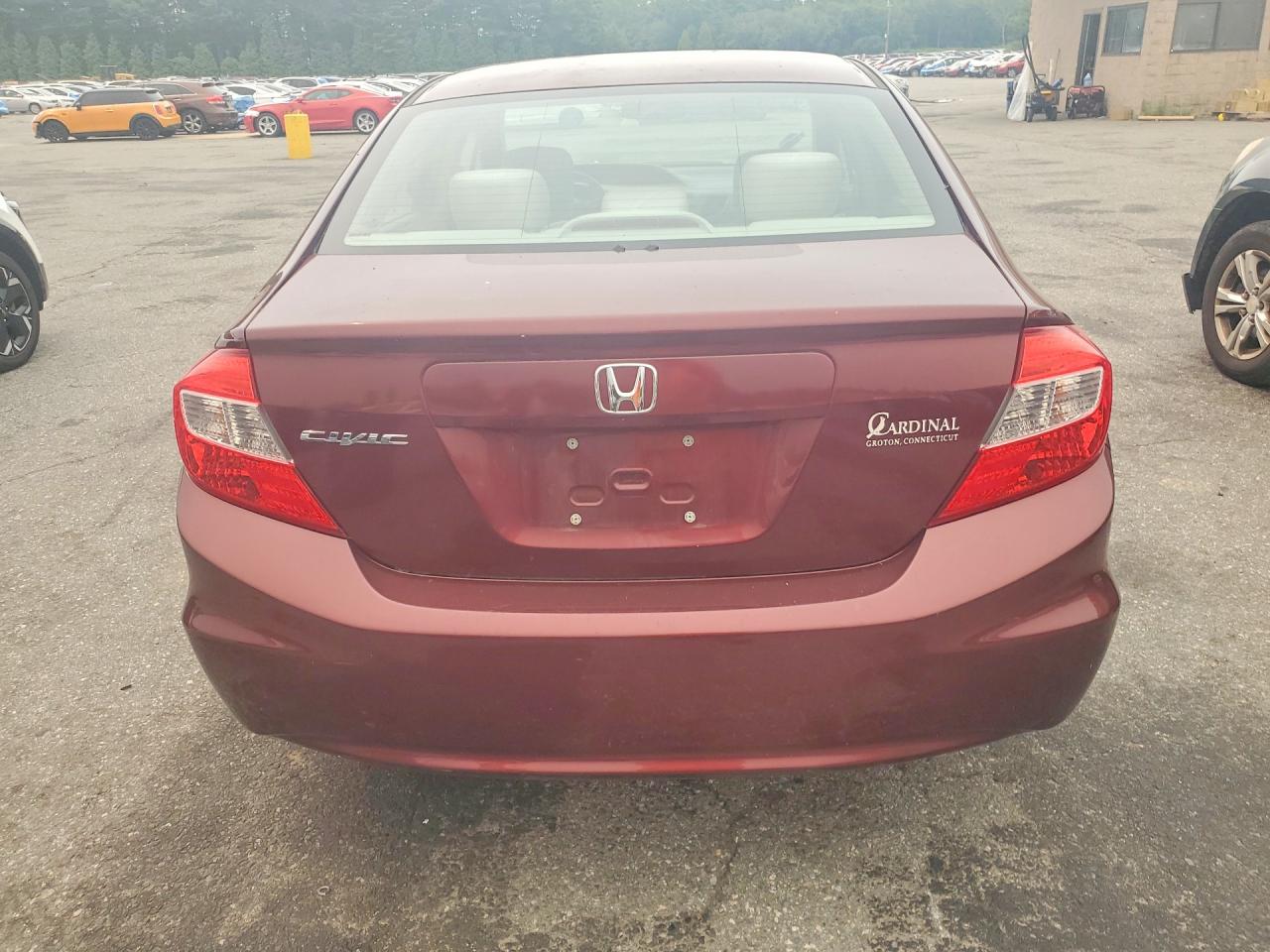 2012 Honda Civic Lx Burgundy vin: 2HGFB2F54CH512638