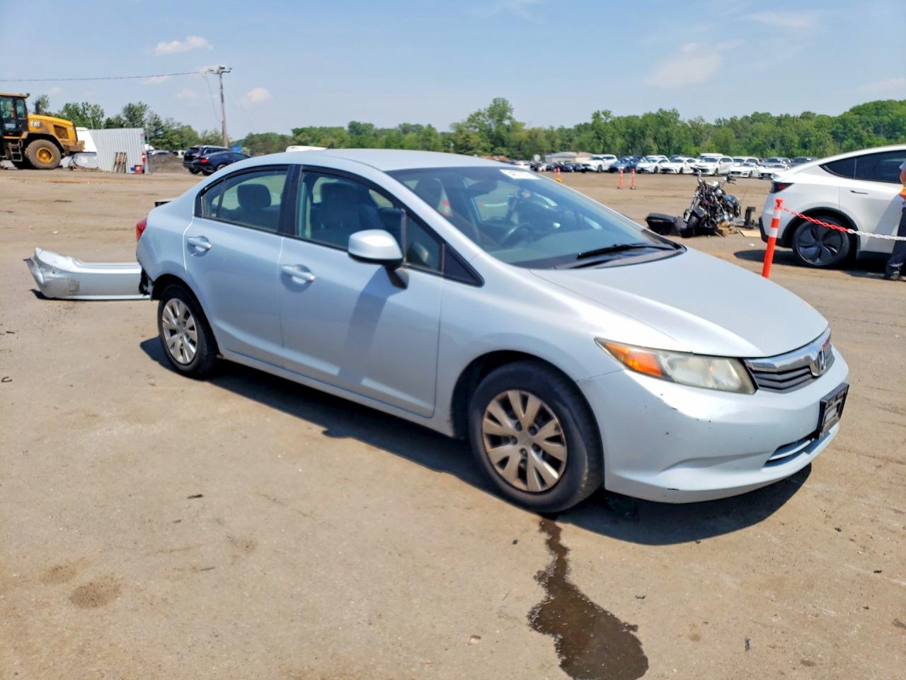 2012 Honda Civic Lx Silver vin: 2HGFB2F54CH522327