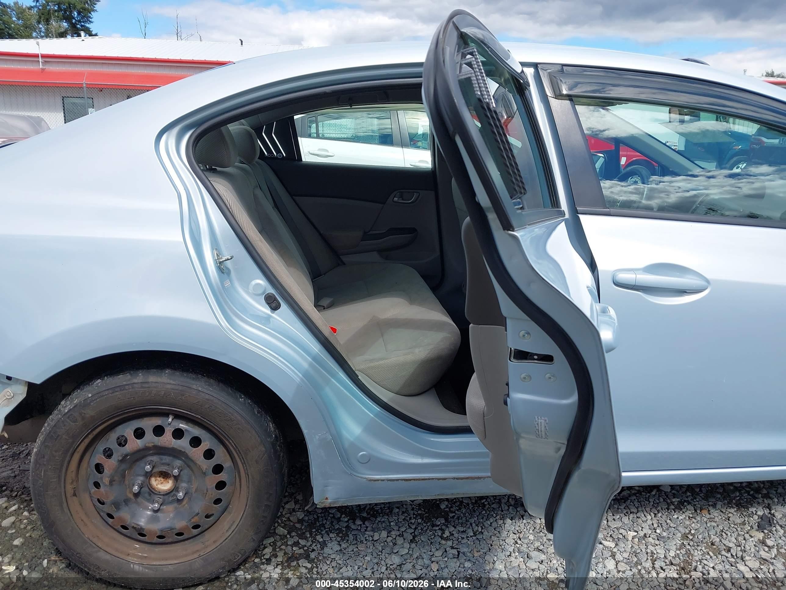 2012 Honda Civic Lx Light Blue vin: 2HGFB2F54CH523025