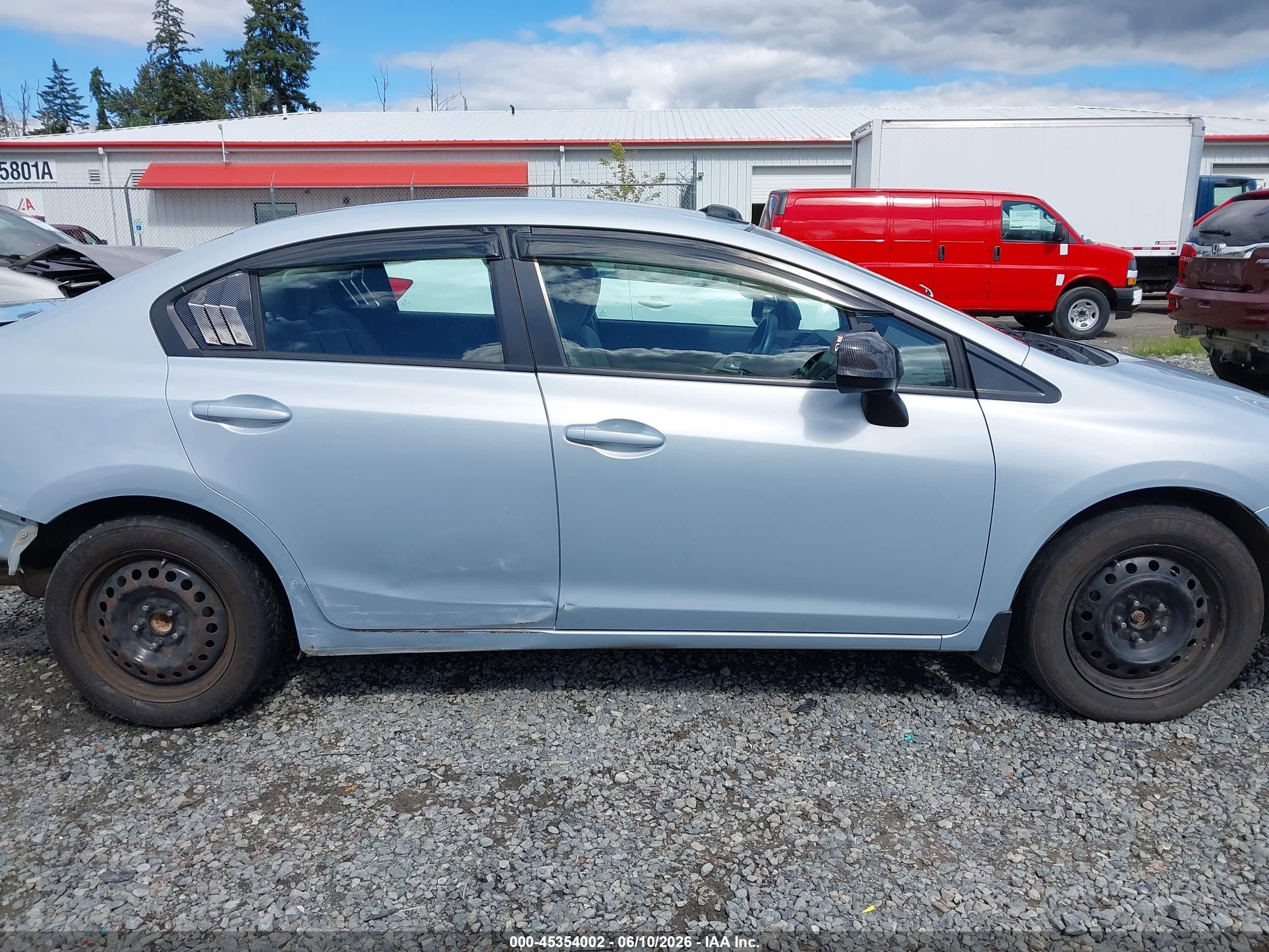 2012 Honda Civic Lx Light Blue vin: 2HGFB2F54CH523025