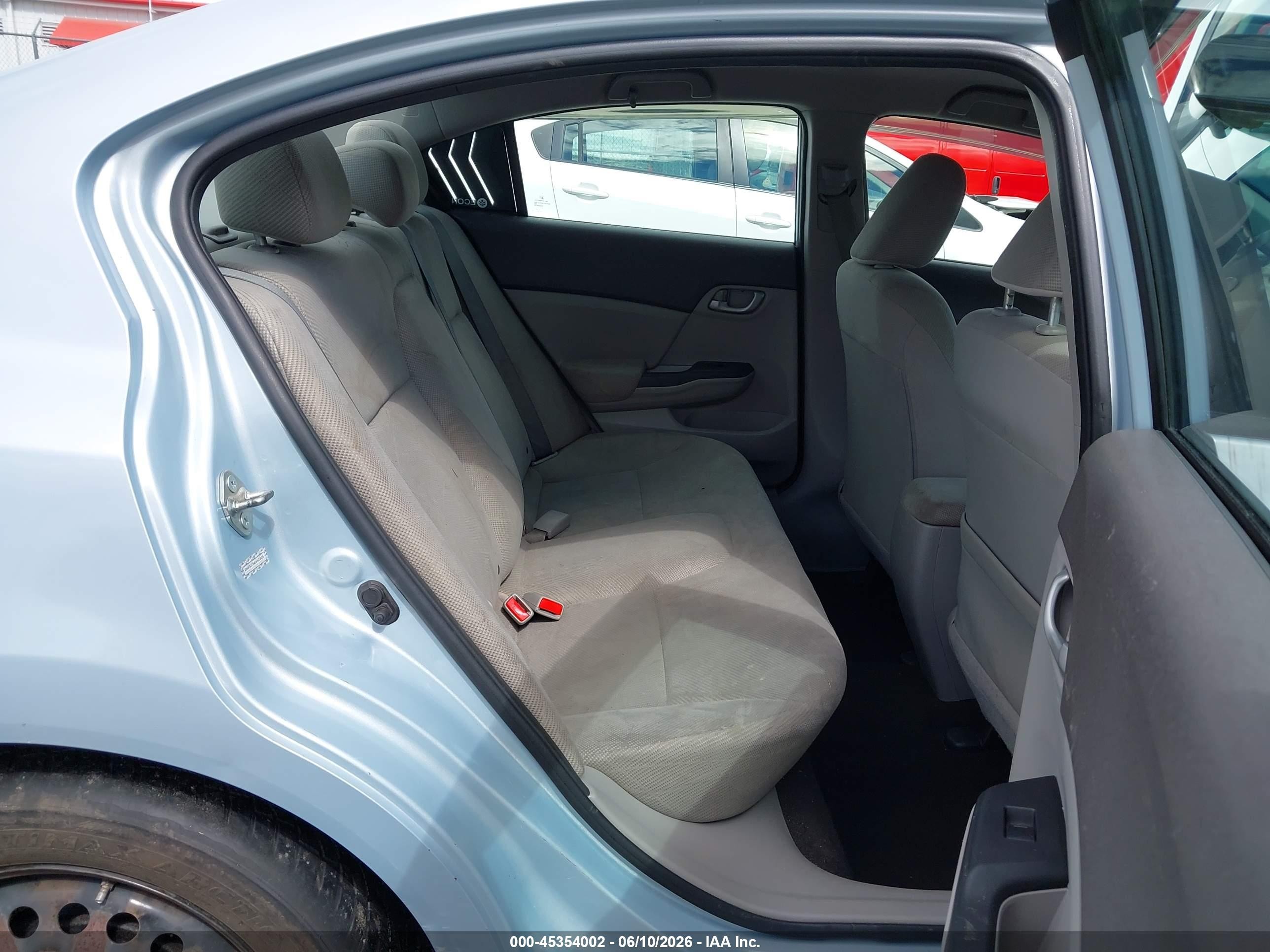 2012 Honda Civic Lx Light Blue vin: 2HGFB2F54CH523025
