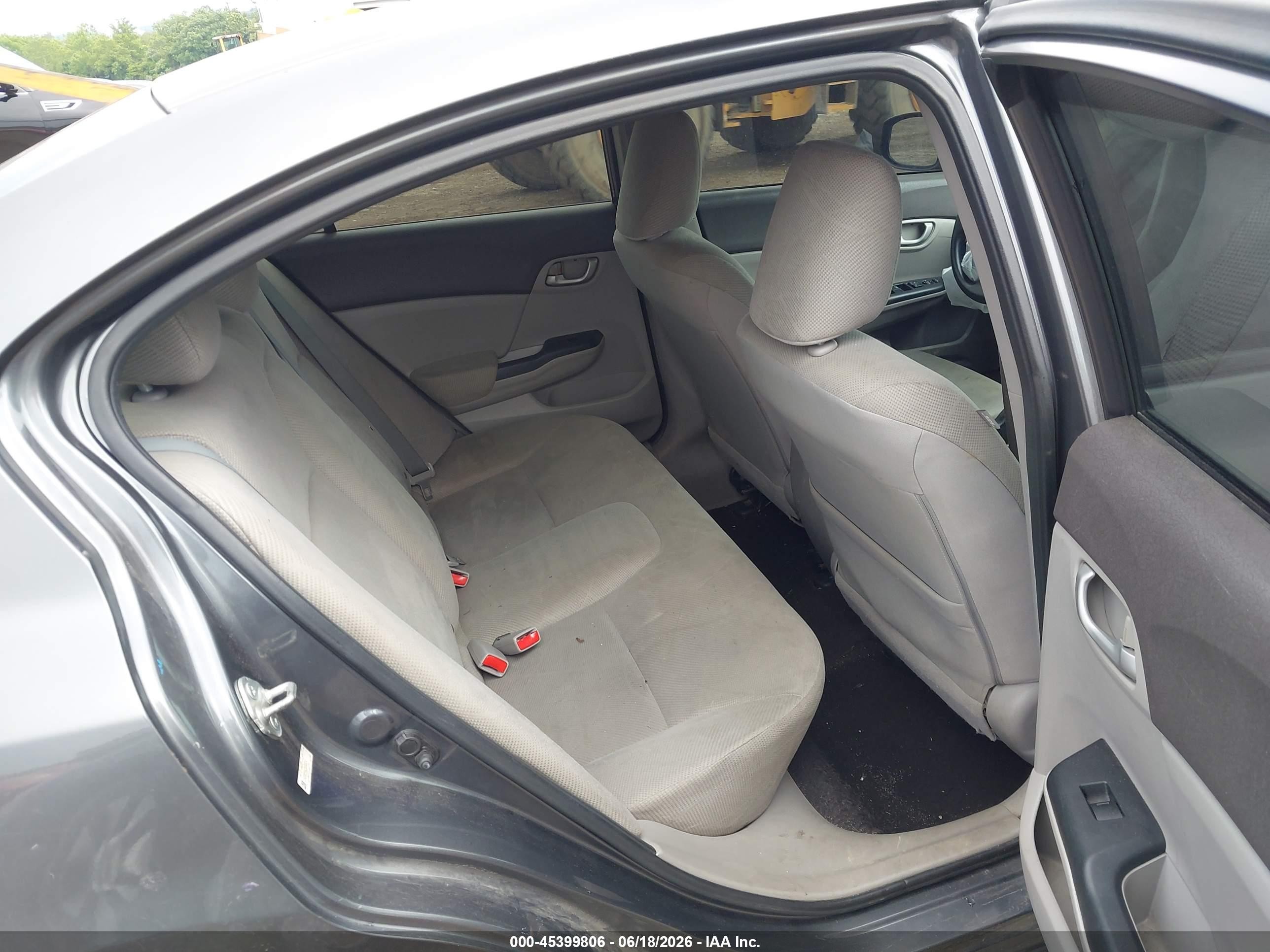 2012 Honda Civic Lx Серый vin: 2HGFB2F54CH546014