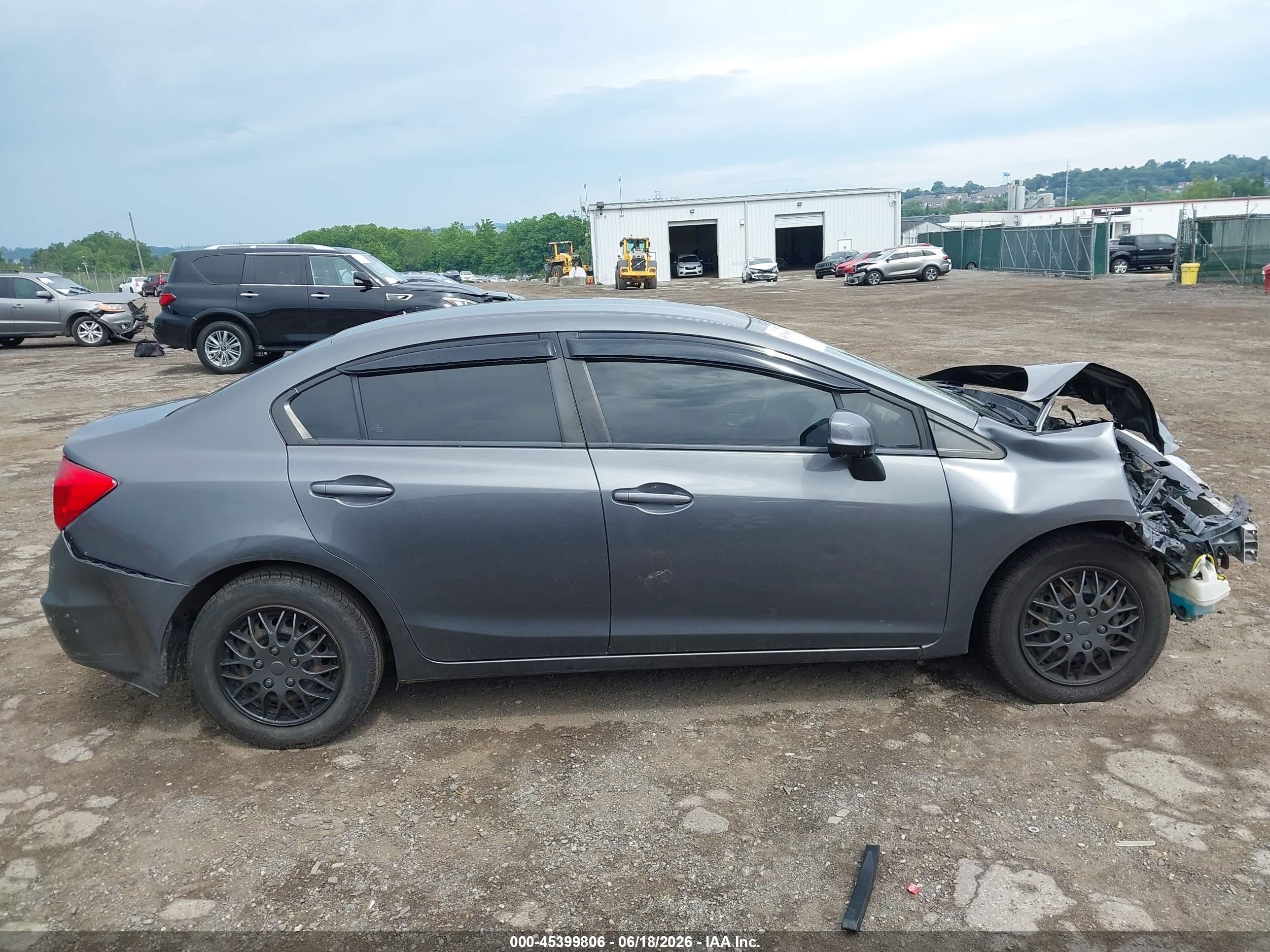 2012 Honda Civic Lx Серый vin: 2HGFB2F54CH546014