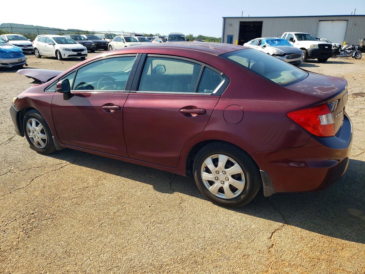 2012 Honda Civic Lx Burgundy vin: 2HGFB2F54CH559006