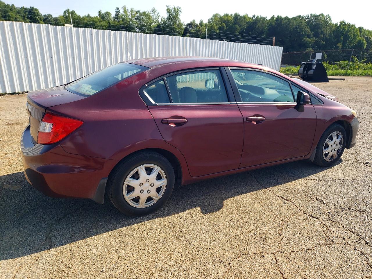 2012 Honda Civic Lx Burgundy vin: 2HGFB2F54CH559006