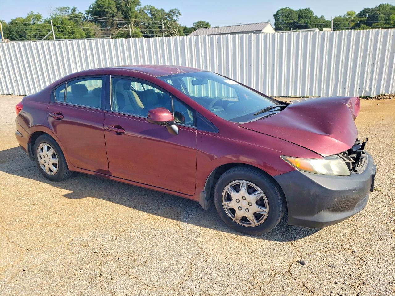 2012 Honda Civic Lx Burgundy vin: 2HGFB2F54CH559006