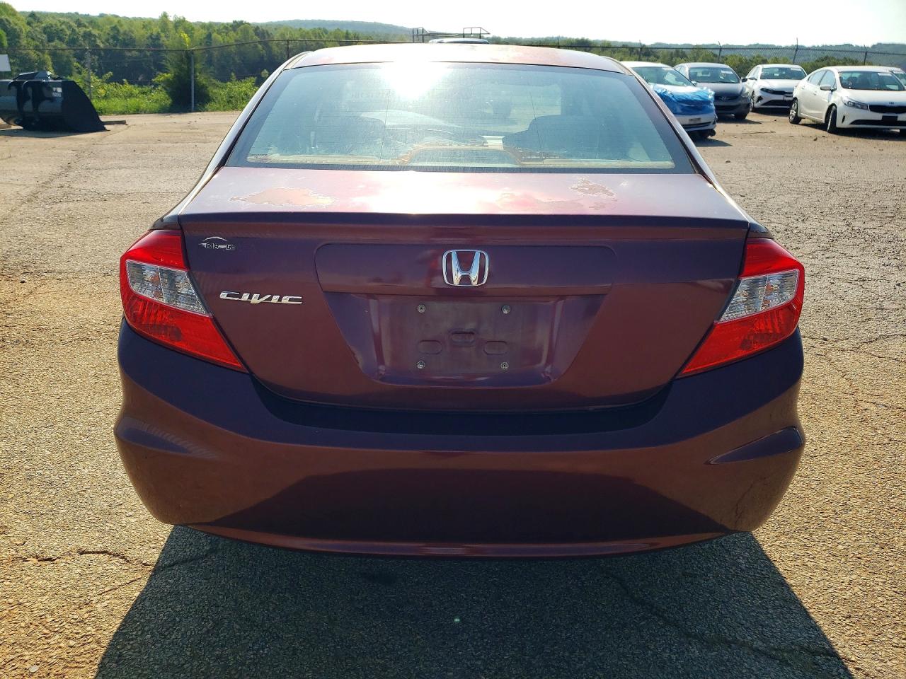 2012 Honda Civic Lx Burgundy vin: 2HGFB2F54CH559006