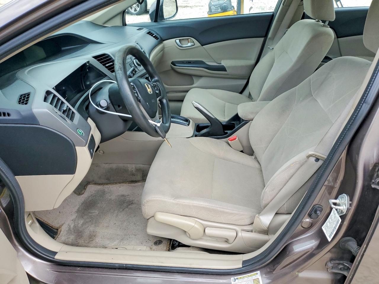 2012 Honda Civic Lx Brown vin: 2HGFB2F54CH567056