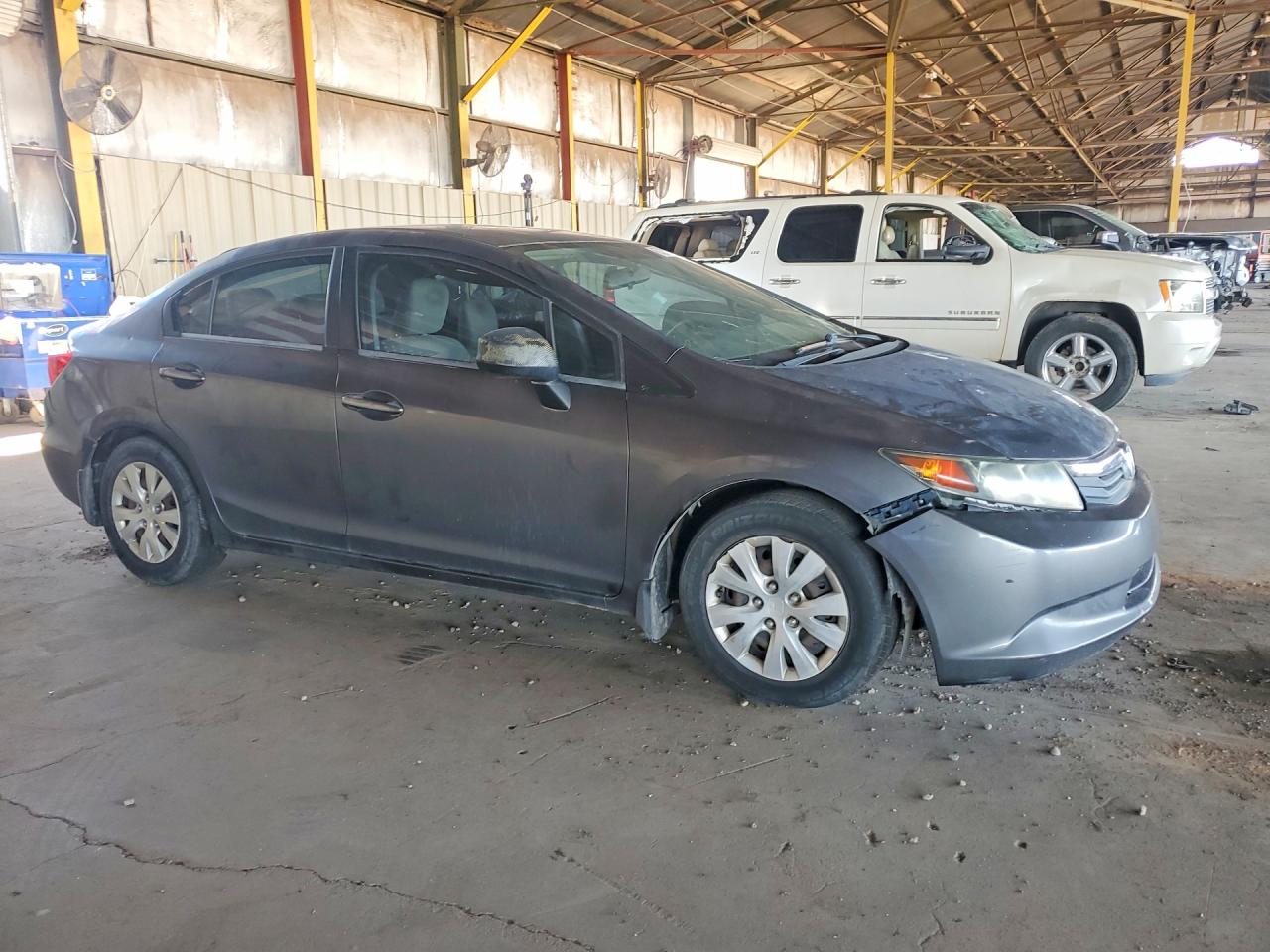 2012 Honda Civic Lx Charcoal vin: 2HGFB2F54CH572175